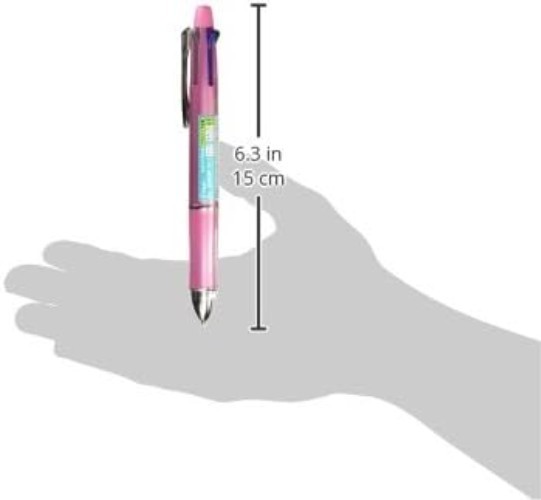Dr. Grip 4 Plus 1 Shell Pink Multi Pen: 4 Colors & Mechanical Pencil Included