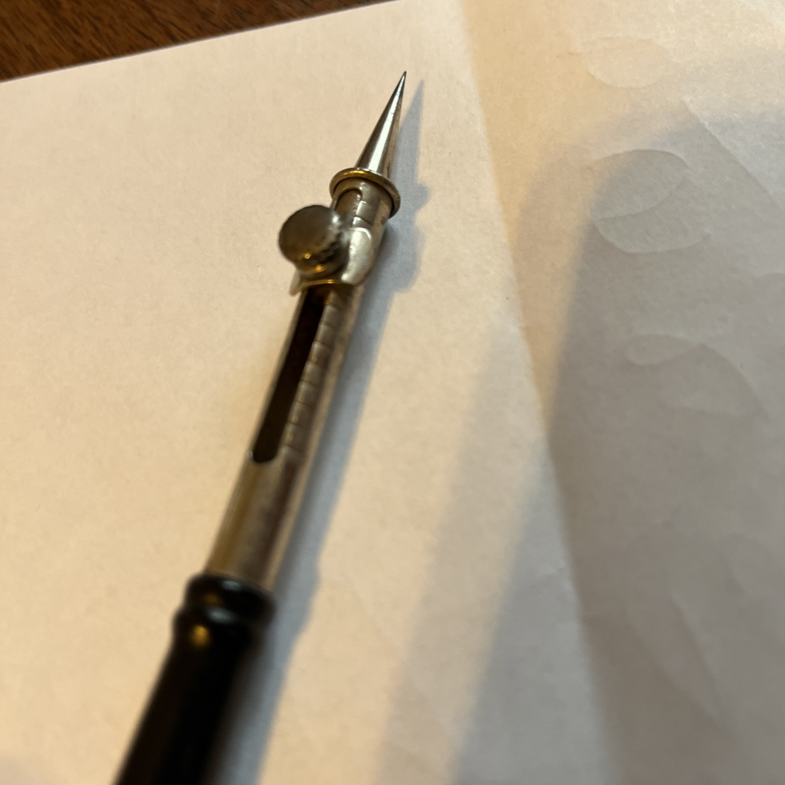 RARE VINTAGE MECHANICAL PENCIL WOOD METAL VICTORIAN? PAT DCI 2809