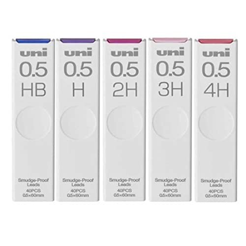0.5mm Mechanical Pencil Leads – Smudge-Proof HB to 4B, 10-Pack (400 Total) + Sti