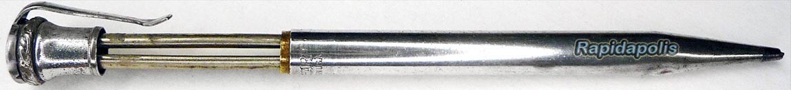 1920s USA-made WAHL EVERSHARP Silver Plated Smooth Barrel Mechanical Pencil