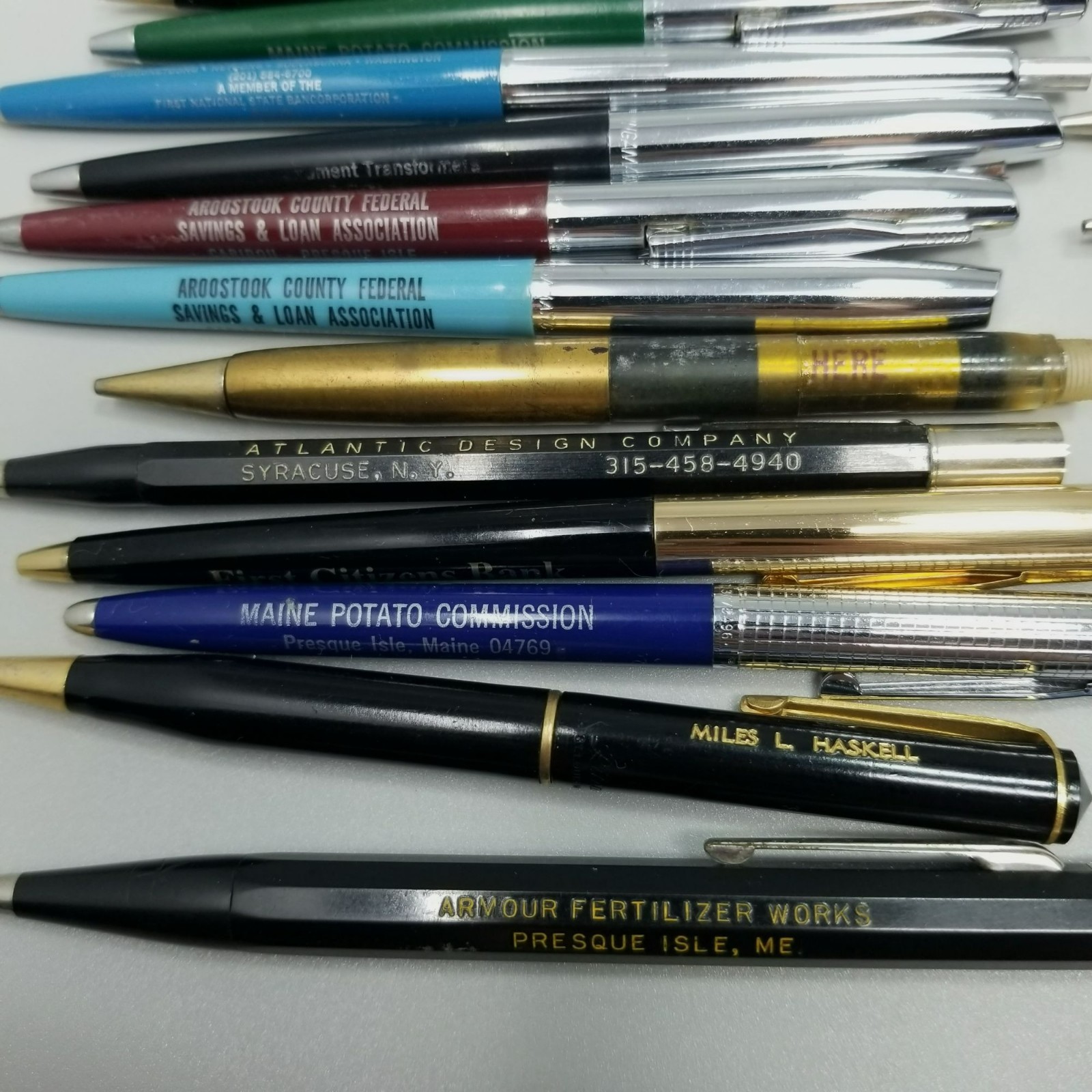 Vintage Advertising Mechanical Pencil and Pen lot of 30 AS IS