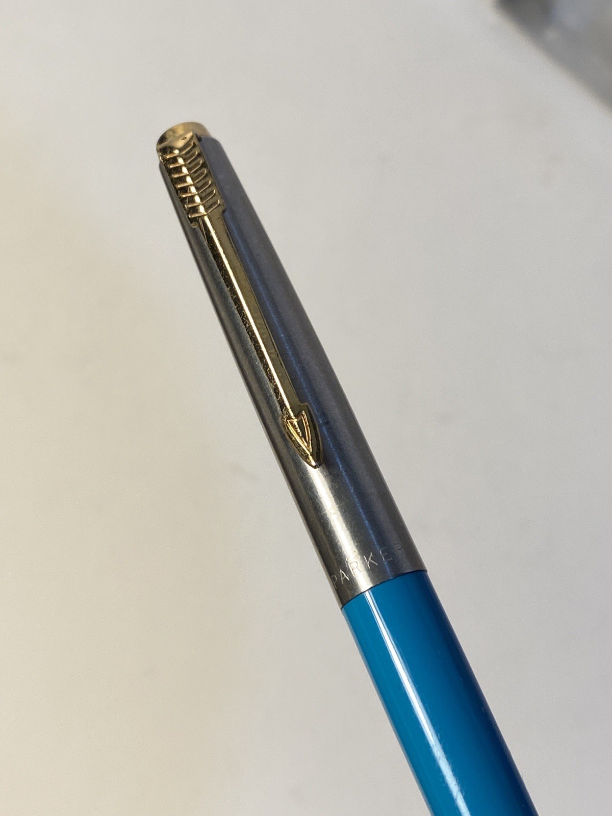 Vintage 1960’s Parker Mechanical Pencil Blue With Silver & Gold Tone Arrow Clip