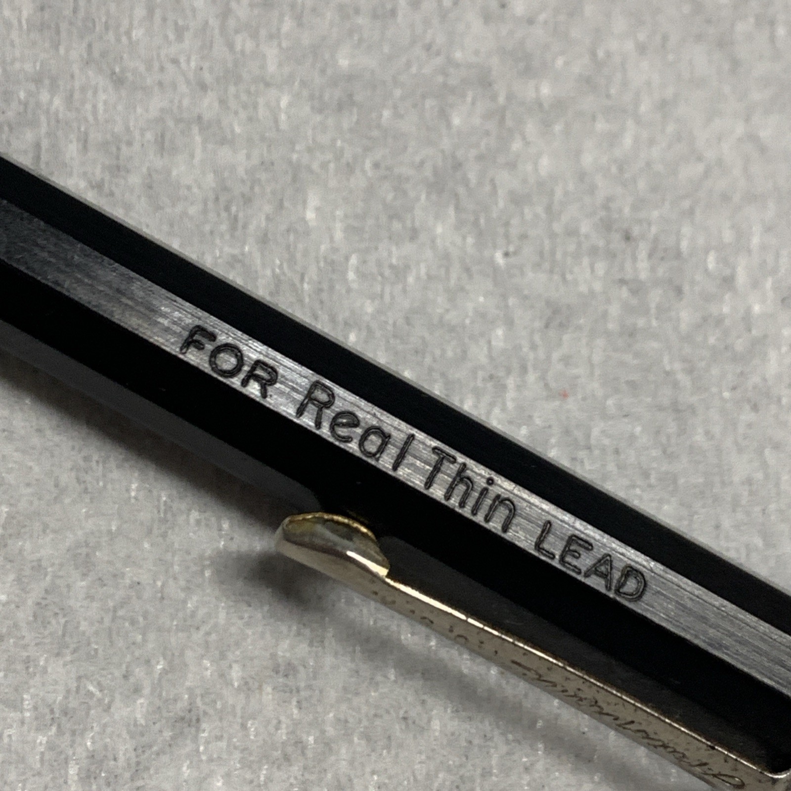 Autopoint Vintage Slender Double Ender Real Fine Lead—black and red–with clip