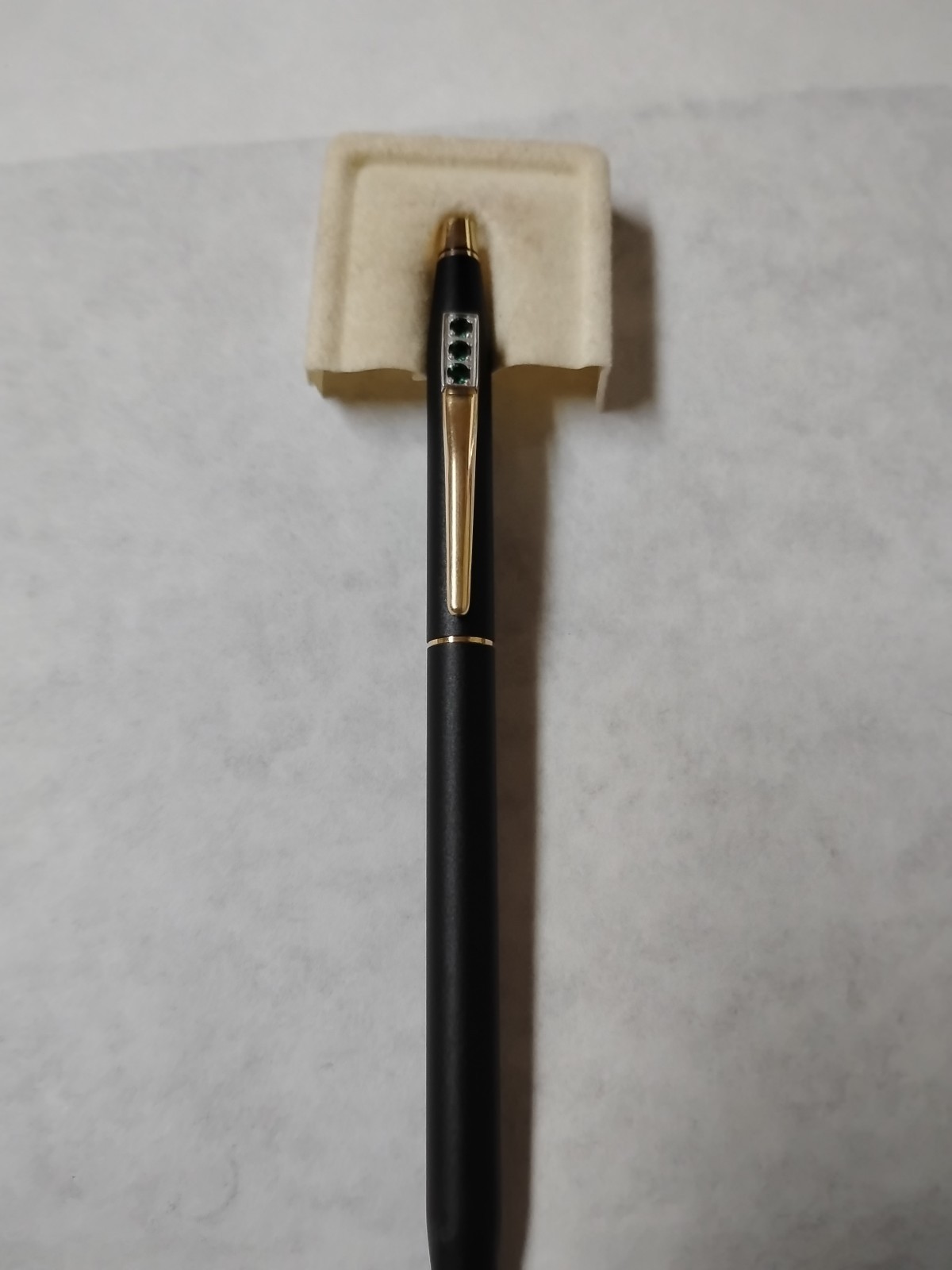 VTG Cross Classic Century mechanical pencil three emerald-green stones #N8