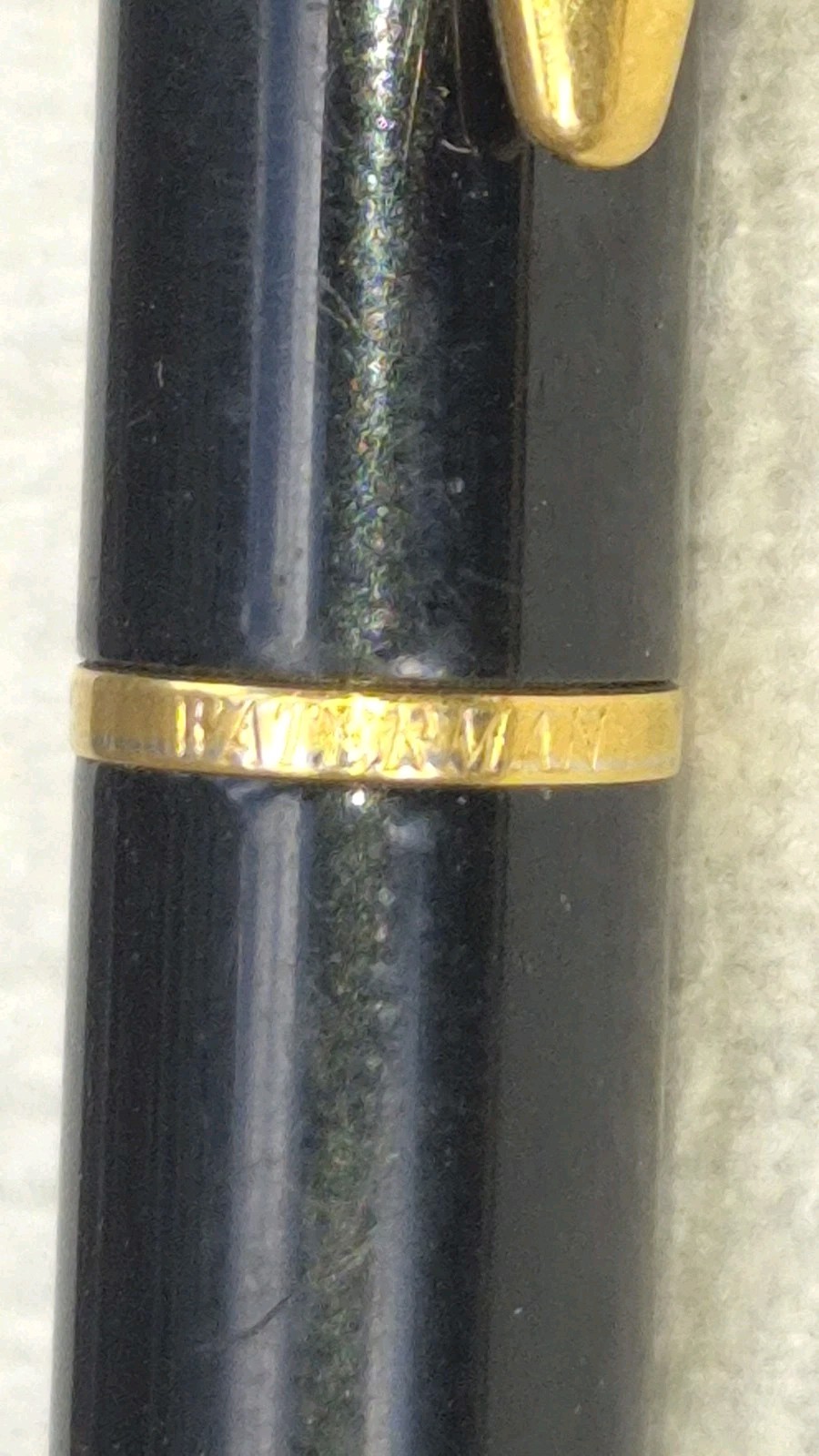 “WATERMAN * France” Black with Polished Brass Trim Working Mech Pencil