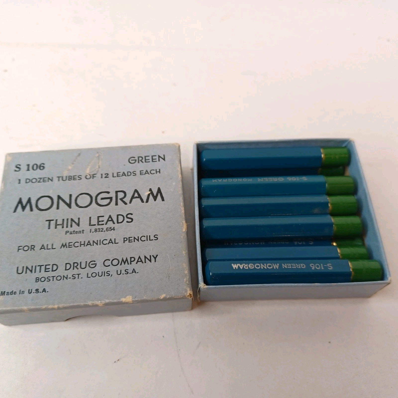 Vintage Monogram Thin Leads For Mechanical Pencils S106