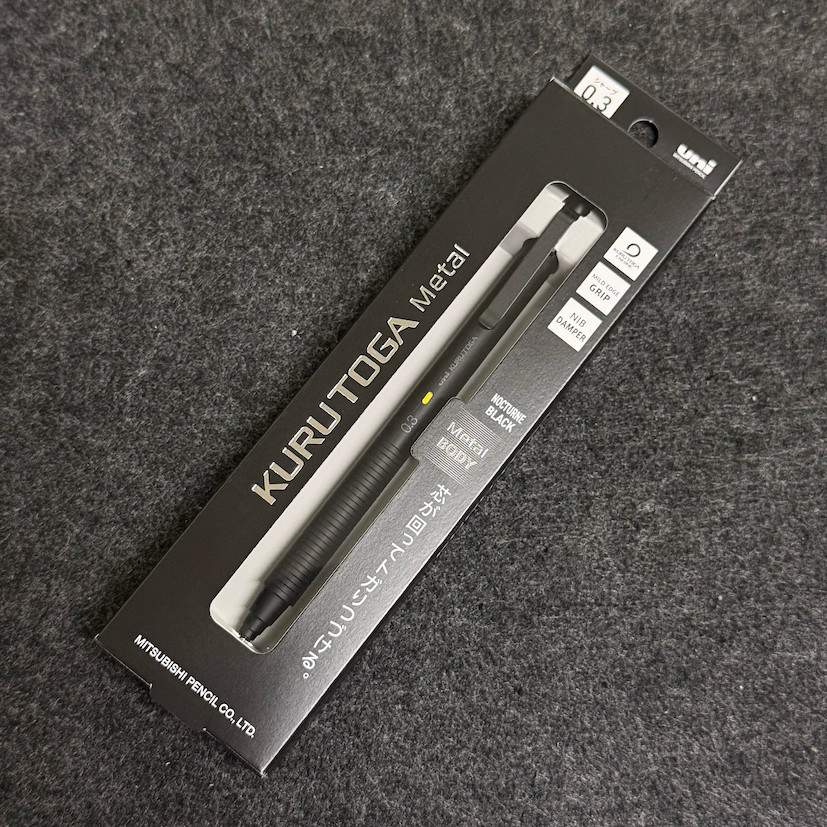 Uni Kuru Toga Metal 0.3mm Mechanical Pencil Nocturne Black M3-KTM-1P.24 BNIB Jap