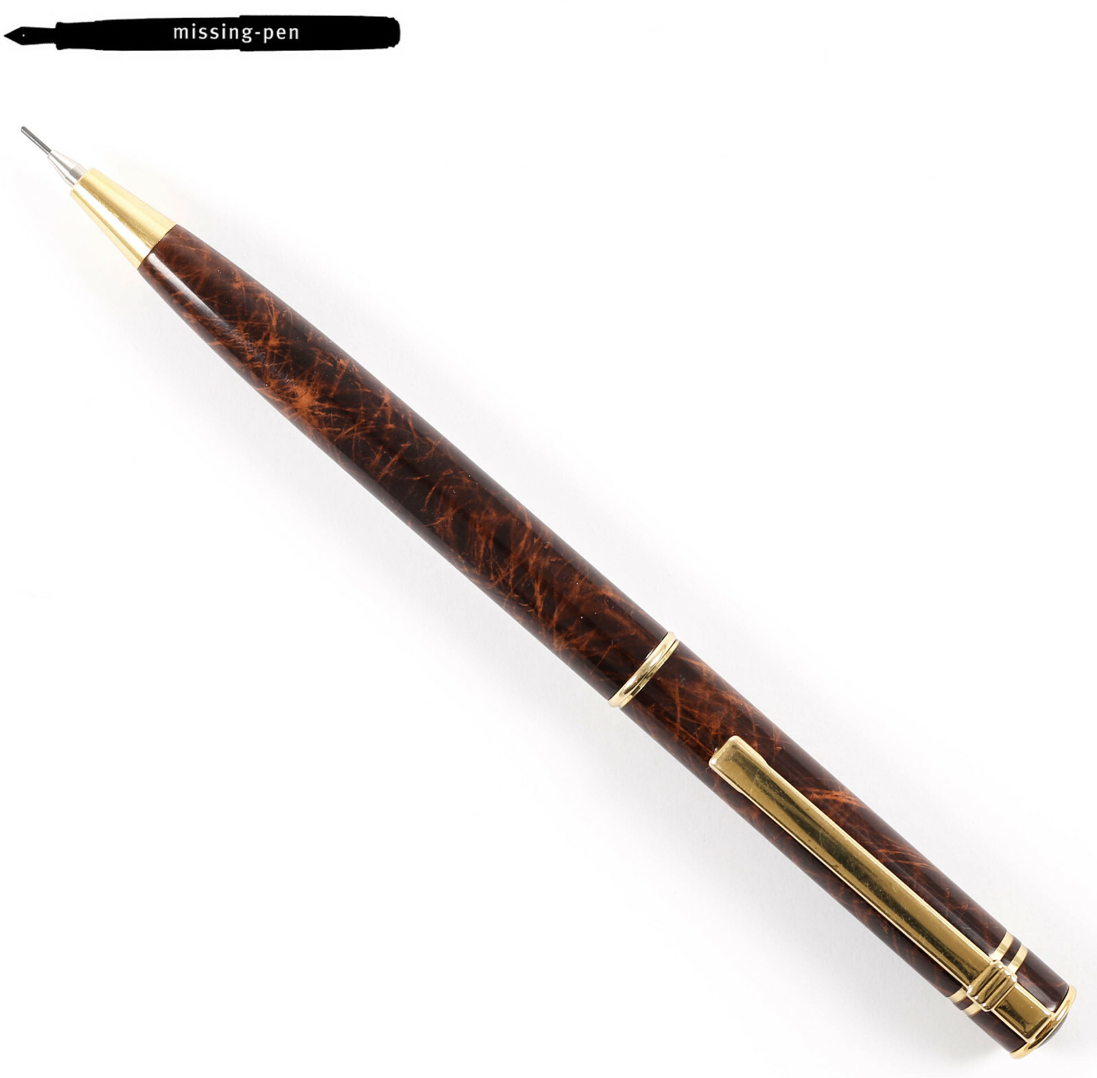 Older Diplomat Attache Twist Pencil (0.5 mm) in Brown Marble / W.-Germany