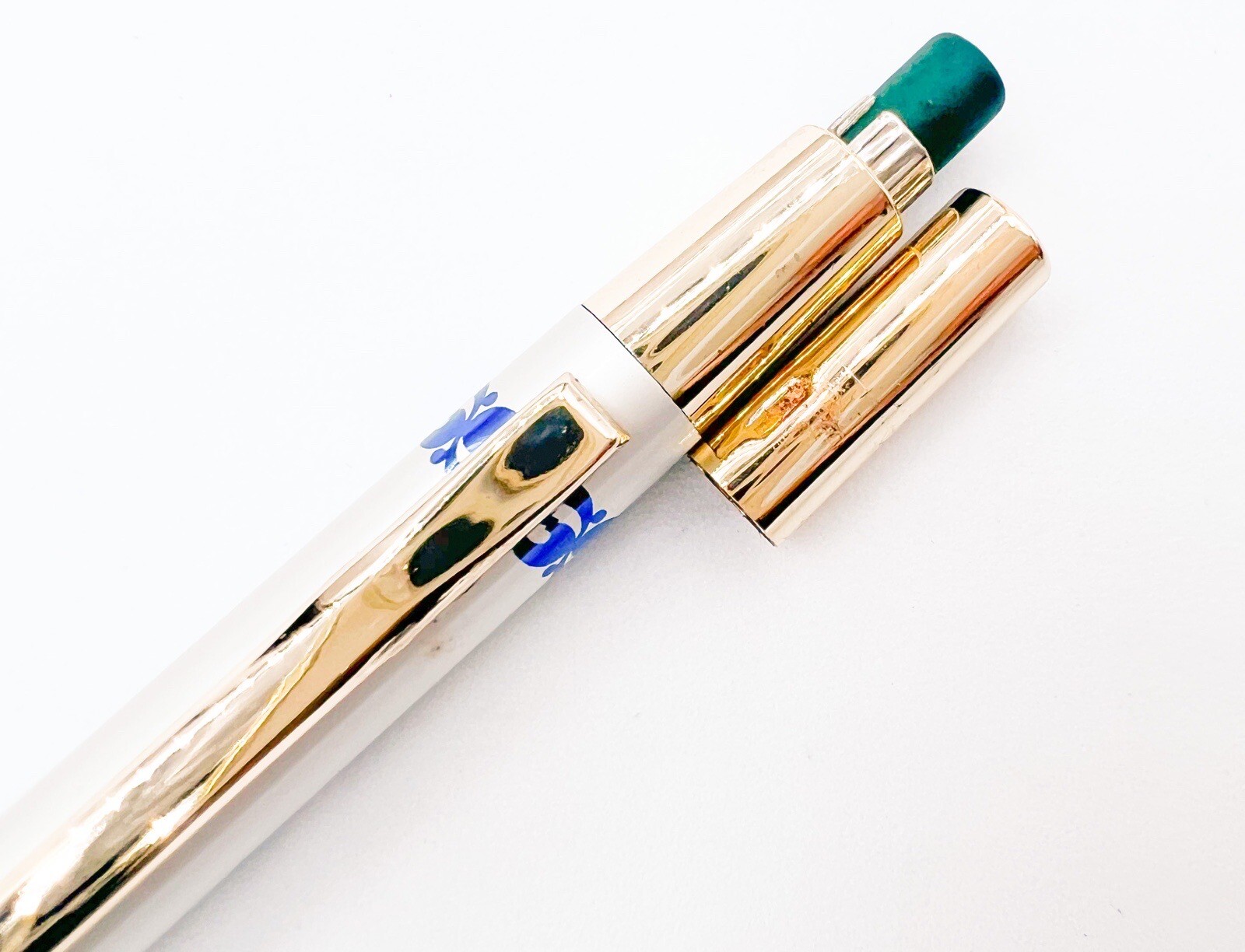 NOS Sailor Mechanical Pencil 0.5mm Beautiful Pattern Box japan Metal Gold Trim