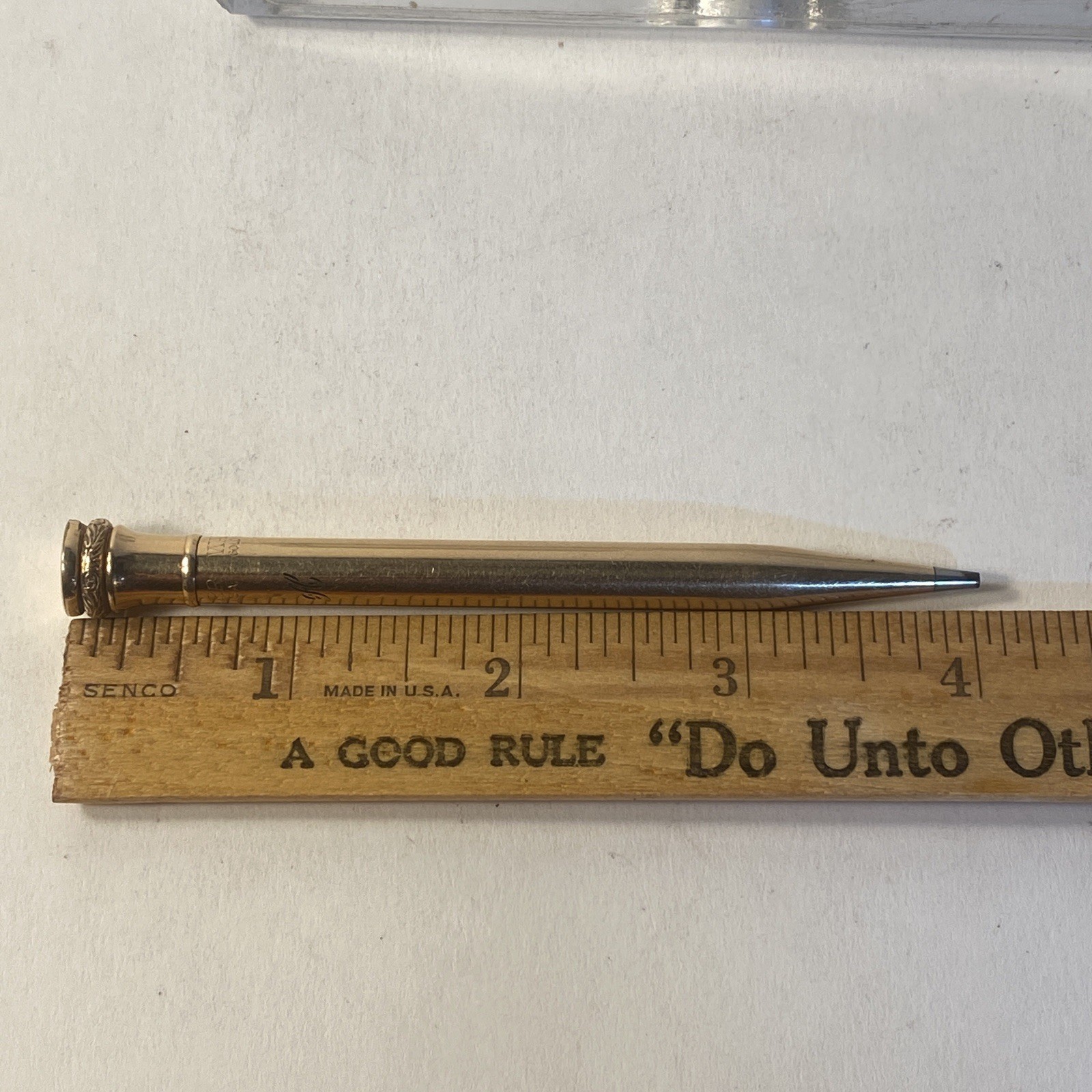 Antique Wahl Everlast Gold Filled Mechanical Pencil 4” Smooth Body Initial H VTG