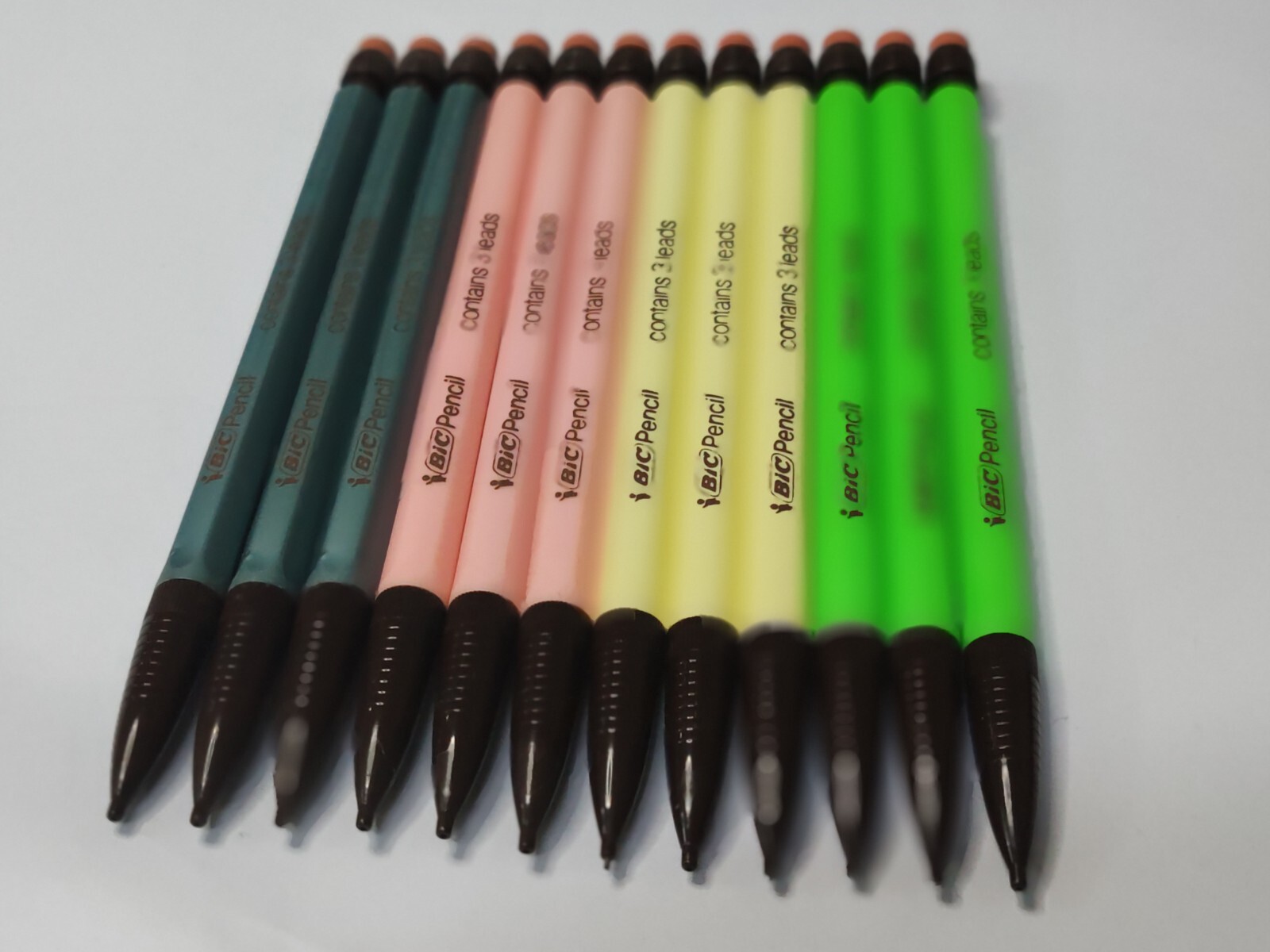 Bic New Vintage Very Rare Color Mechanical Pencil 12 Pcs / France , 80S