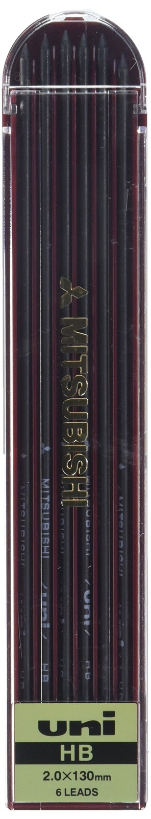 Uni ULNHB 2.0mm HB Pencil Lead, Drop Holder Type, Refill, Graphite, Drawing