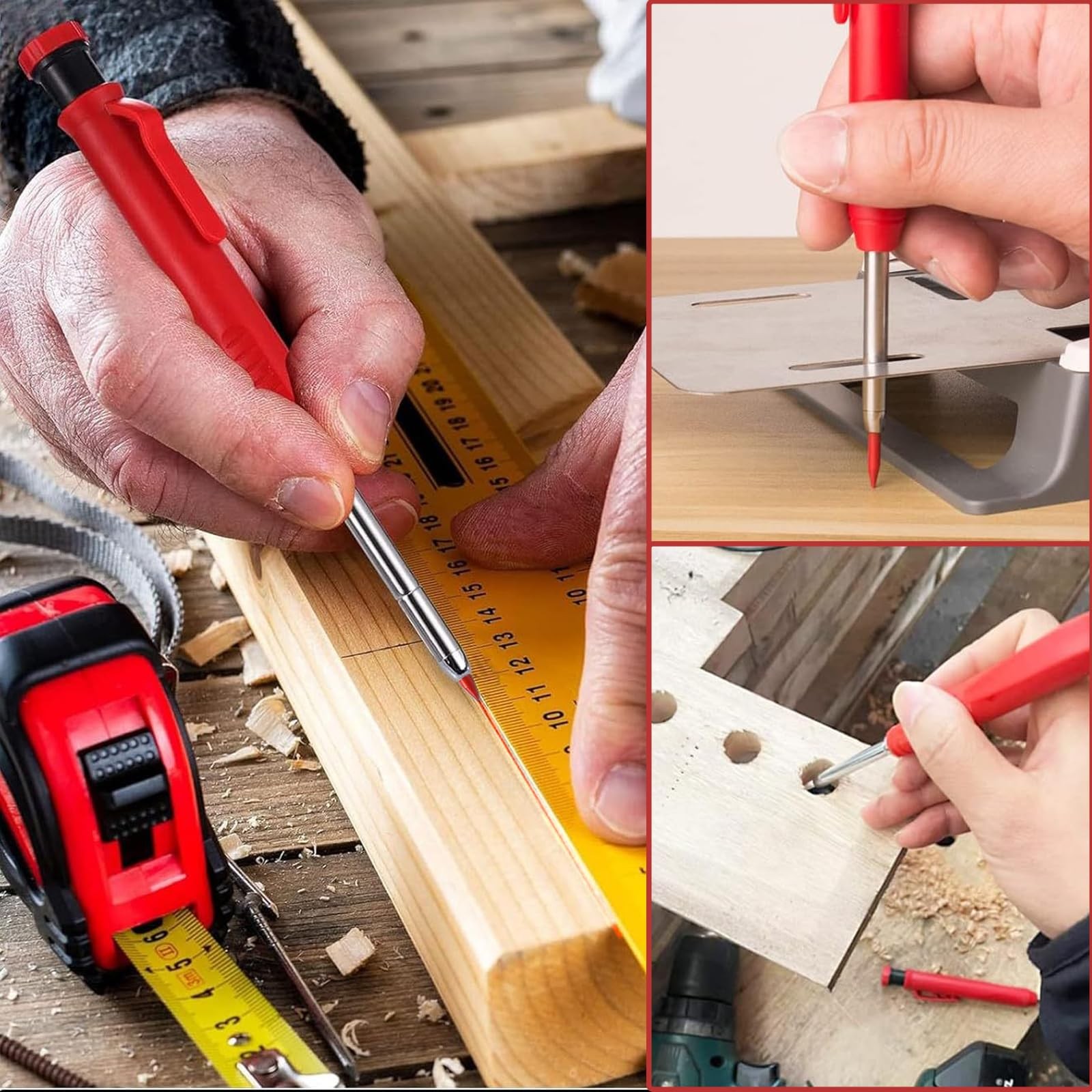48 PCS 2.8mm Solid Carpenter Pencil Lead Refill Woodworking Mechanical Tool