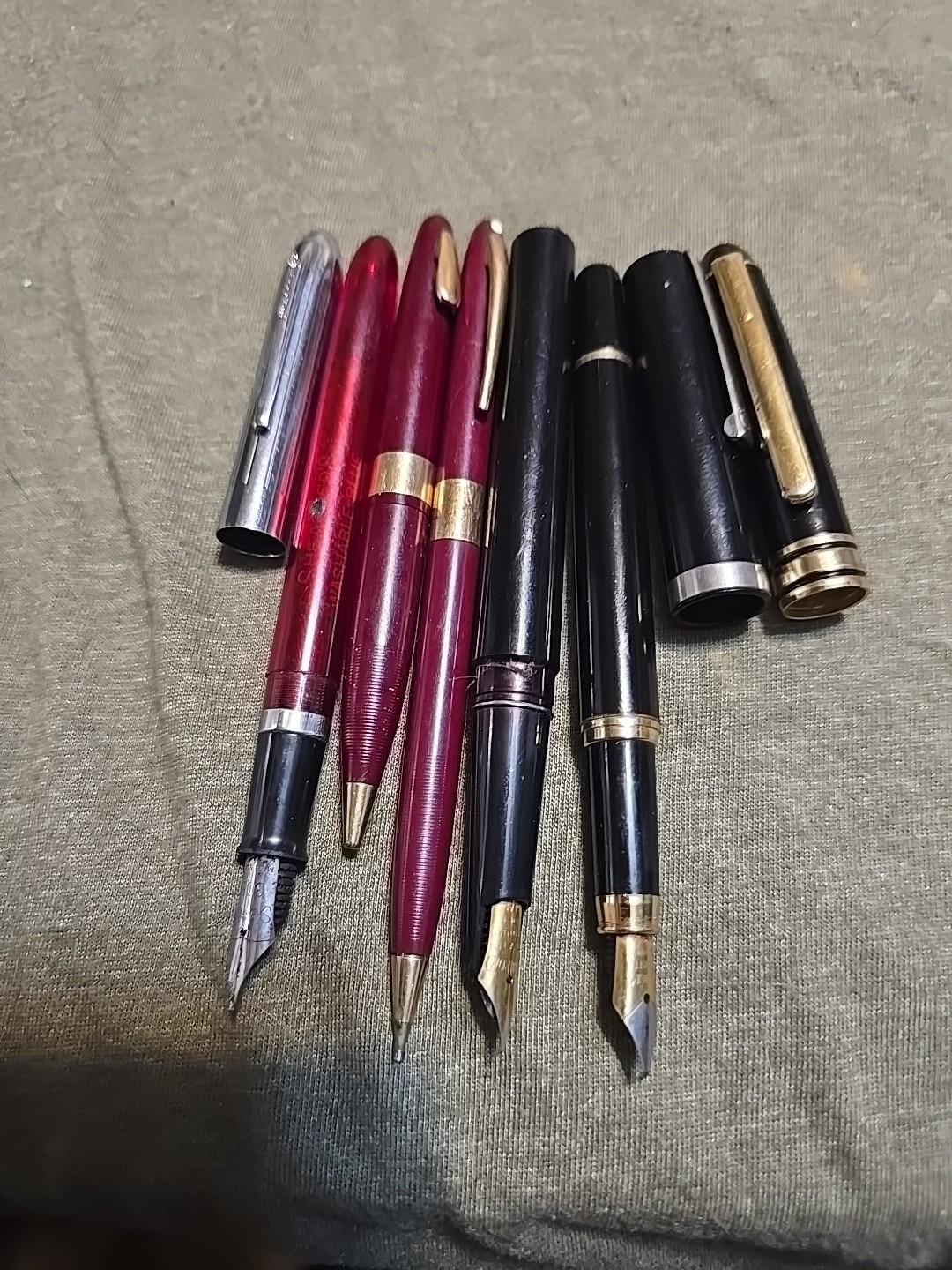 Vintage Lot Of 5 Mechanical Pencils Fountain Pens Schaffer Osmiroid Germany