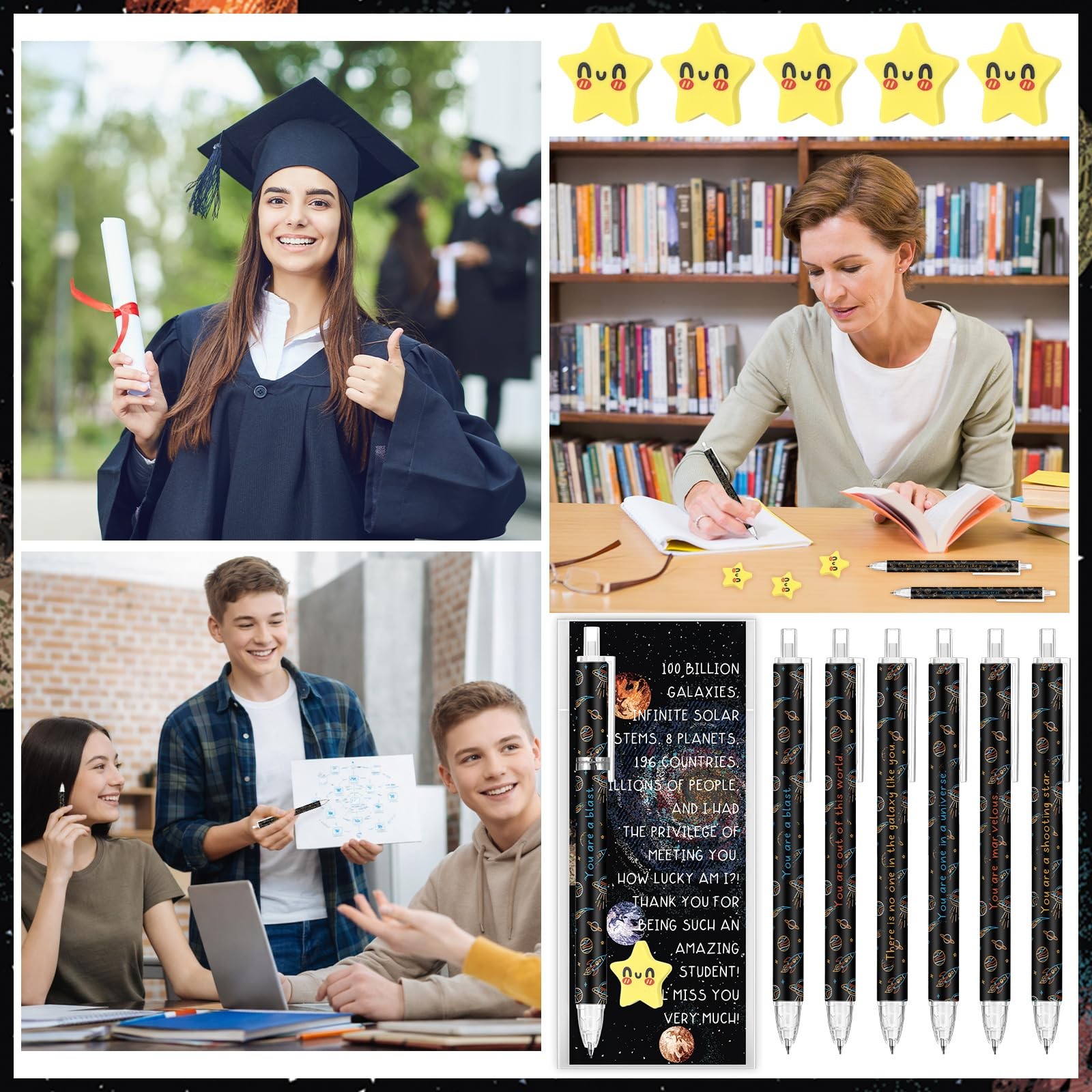 30 Sets End of Year Gift from Teacher Inspirational Space Astronaut Pencils A…