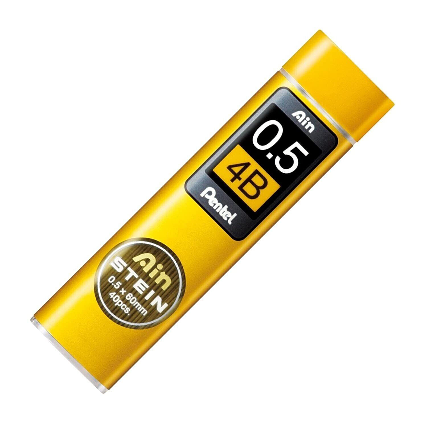 Pentel Mechanical Pencil Lead, Ain Stein, 0.5mm, 4B ( C275-4B ) PACK OF 2