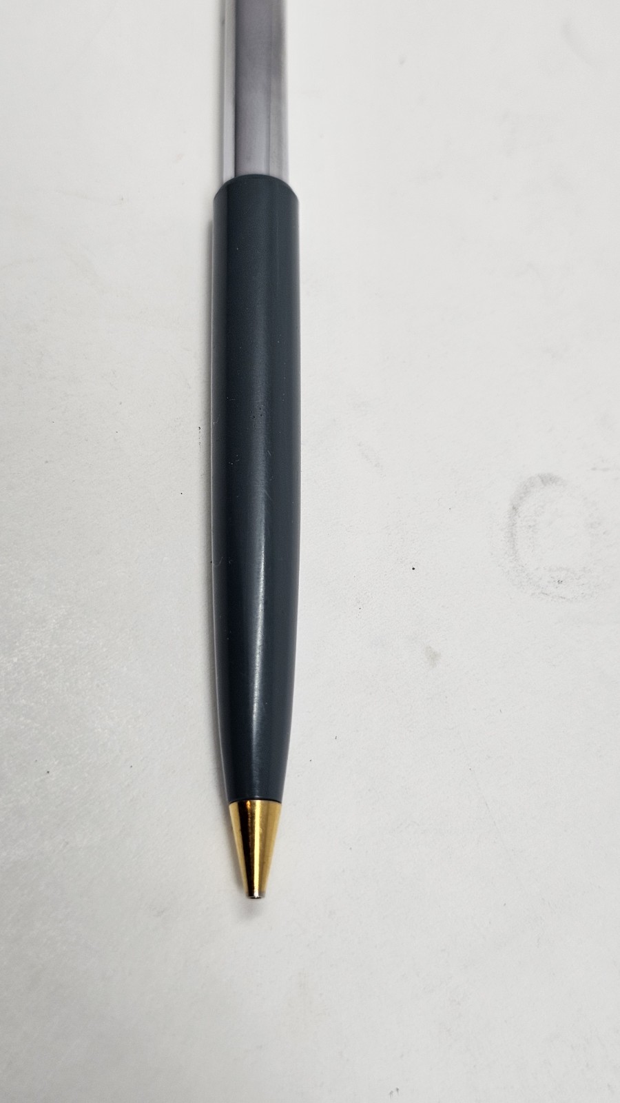 “PARKER * 1/10 12K GOLD FILLED…” Grey/Gold Trim Cap-Act. Working Mech Pencil