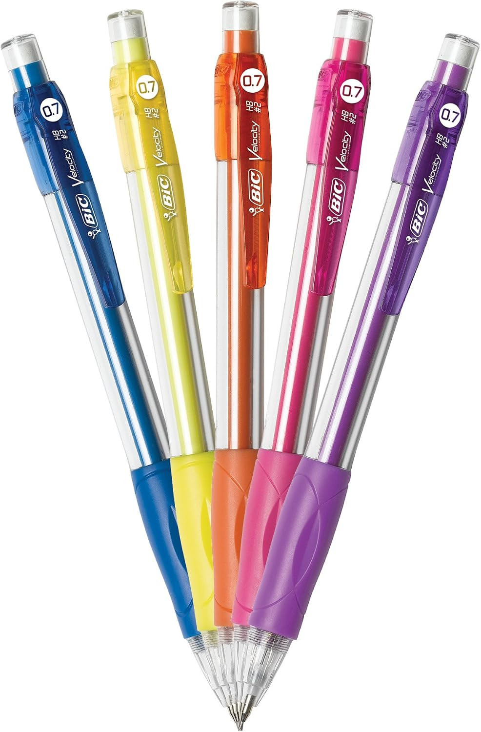 Velocity Mechanical Pencils, with Colorful Barrel, Medium Point (0.7Mm), 5- Mec