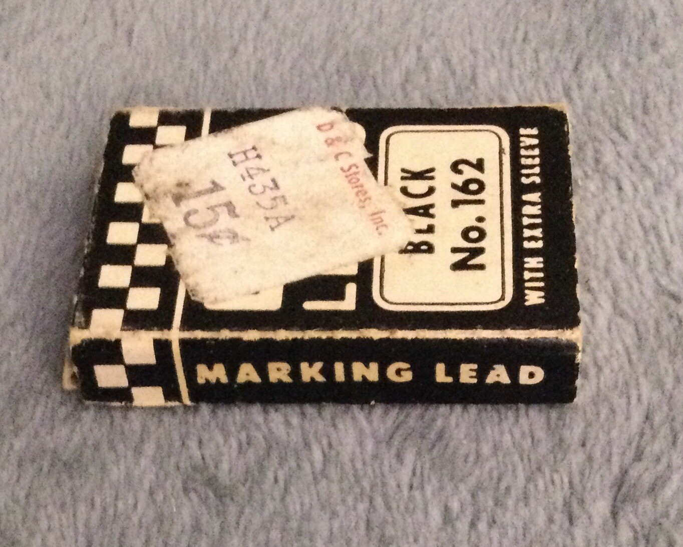 Vintage Listo Leads Black No. 162, w/ Extra Metal Sleeve 6 Marking Leads NOS