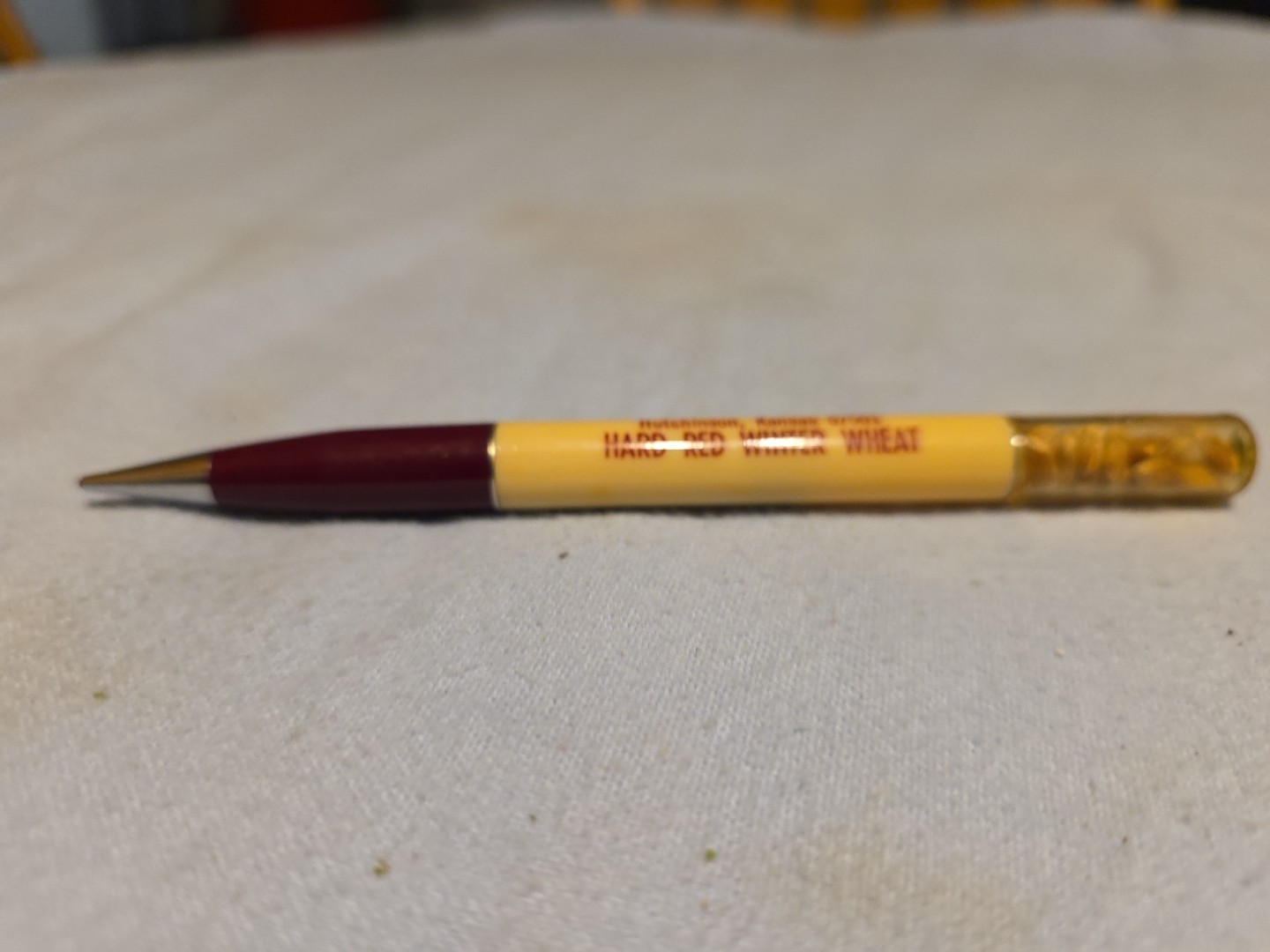 Vintage Ritepoint Mechanical Pencil Kansas Wheat Commission 5-5/16″ Wheat Top A