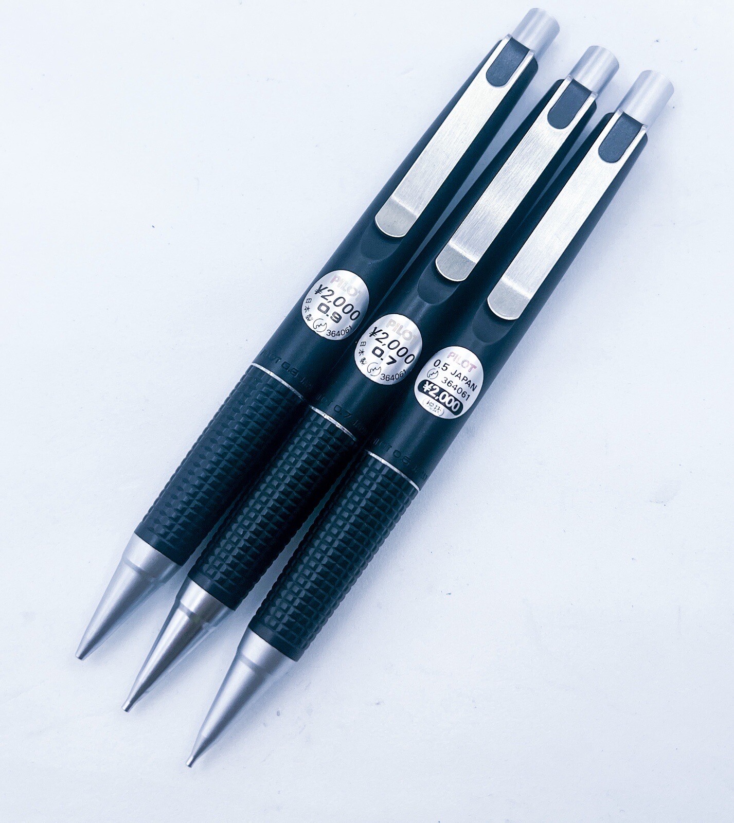 NOS Vintage Pilot Gimno 0.5 0.7 0.9 3pcs Mechanical Pencil HBR-200R Japan