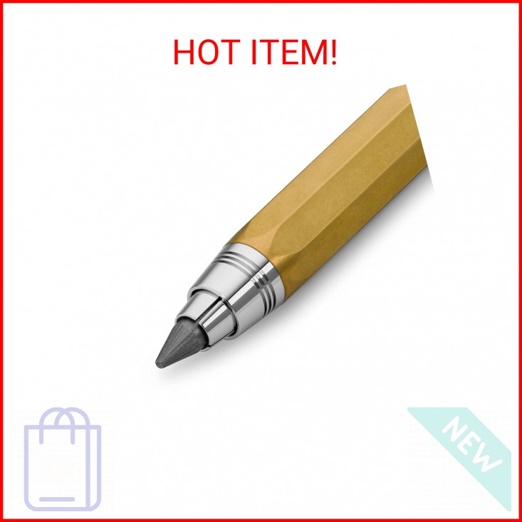 Kaweco SKETCH UP Clutch Pencil 5.6 mm 5B Brass with Lead Refill I Pencil 10.5 cm