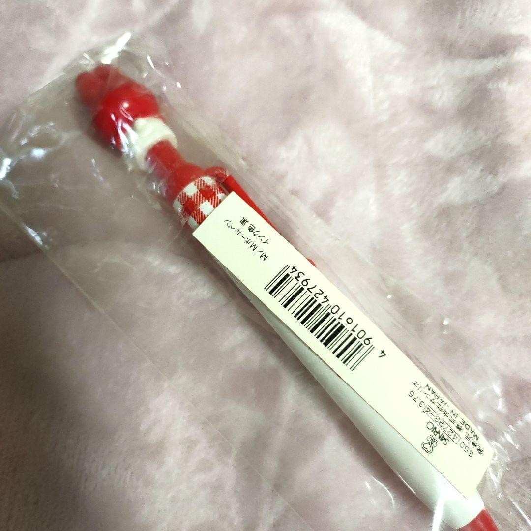 My Melody Mechanical Pencil Red/White Check Pattern Rare