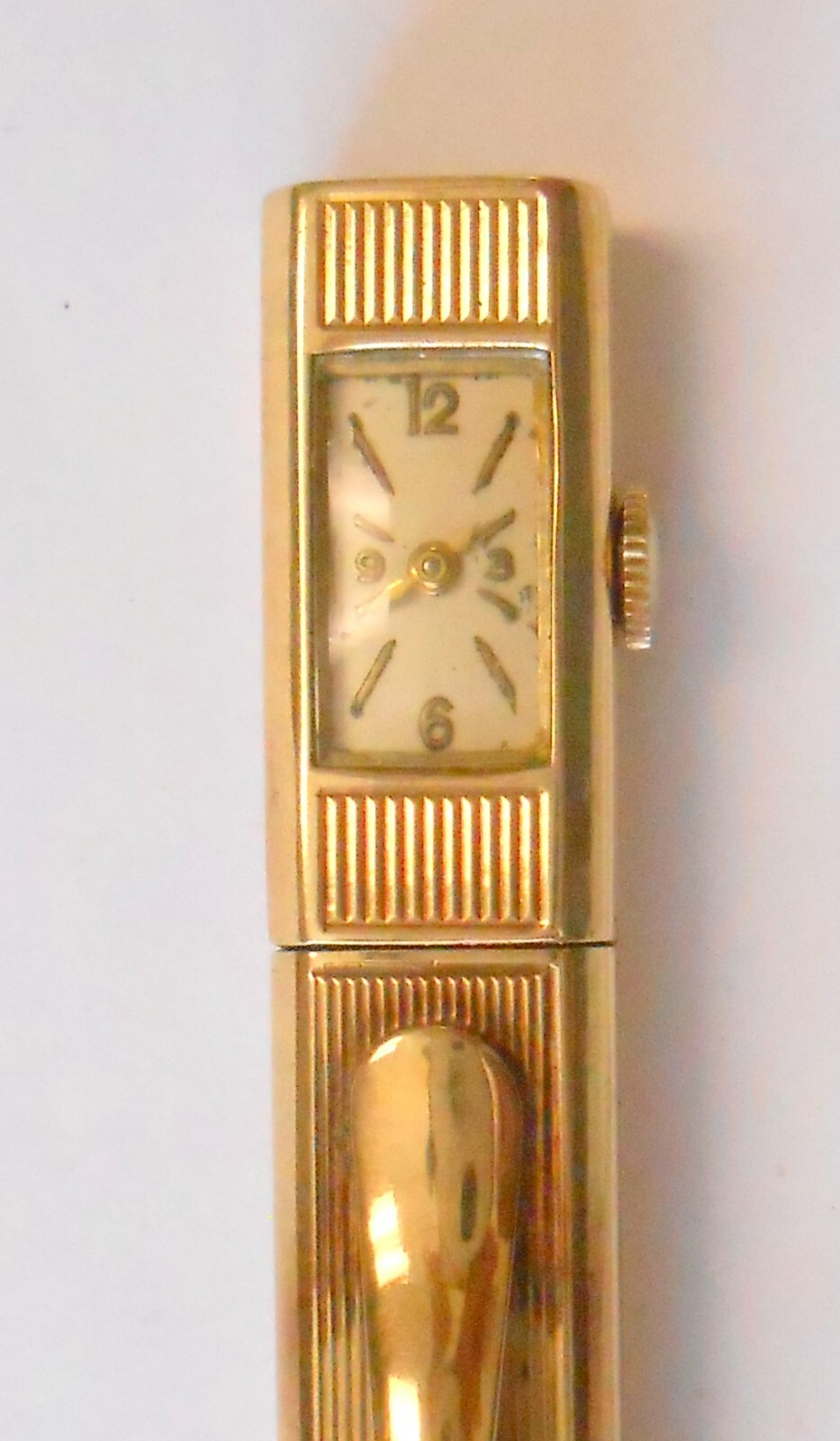Rare Solid 14K Yellow Gold Mechanical Pencil w/ P. Buhre Watch 5″ Vintage