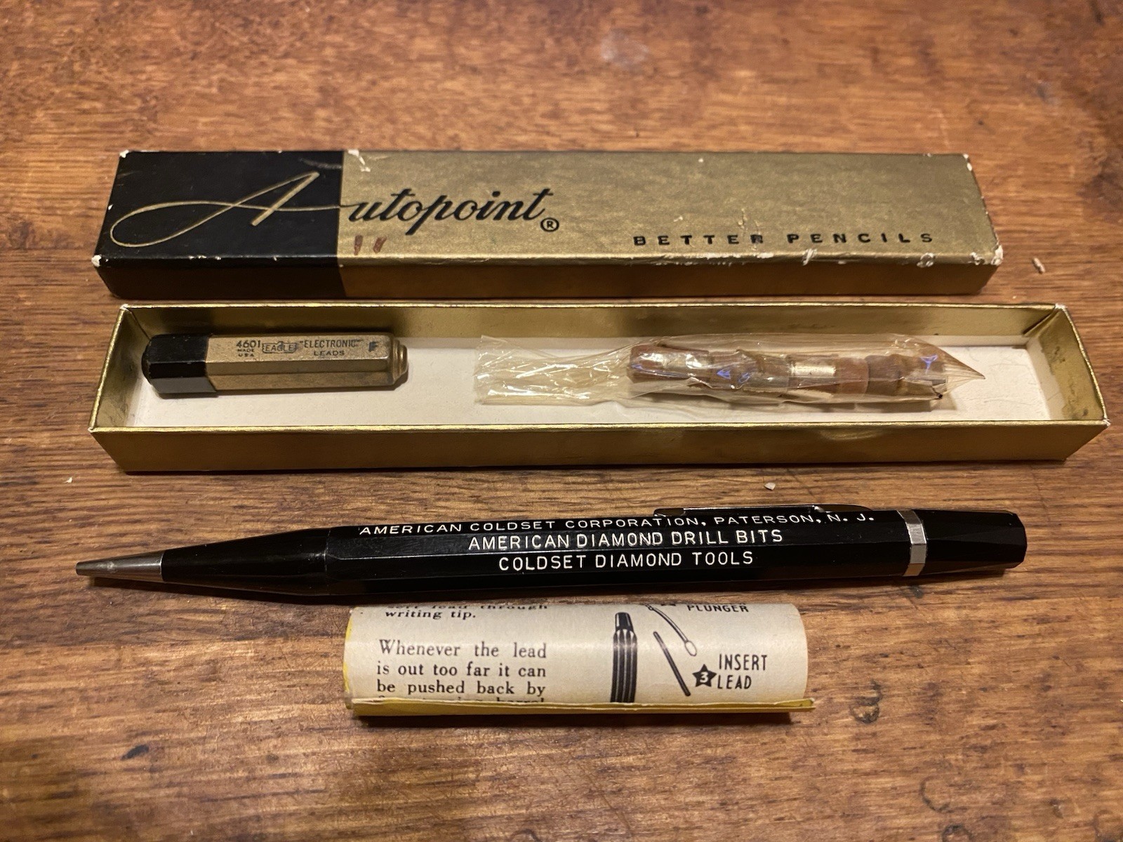 Vtg Autopoint Mechanical Pencil NOS. Complete. American Coldset Corporation.