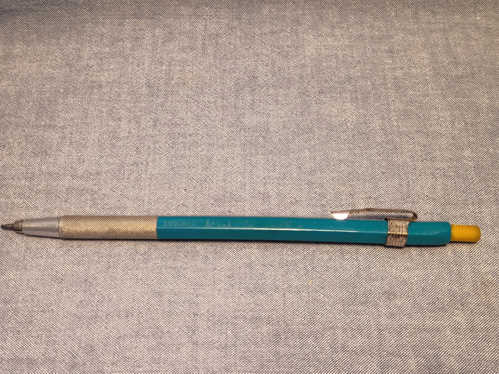 Vintage Eagle Turquoise 10 Mechanical Pencil made in England.-used-