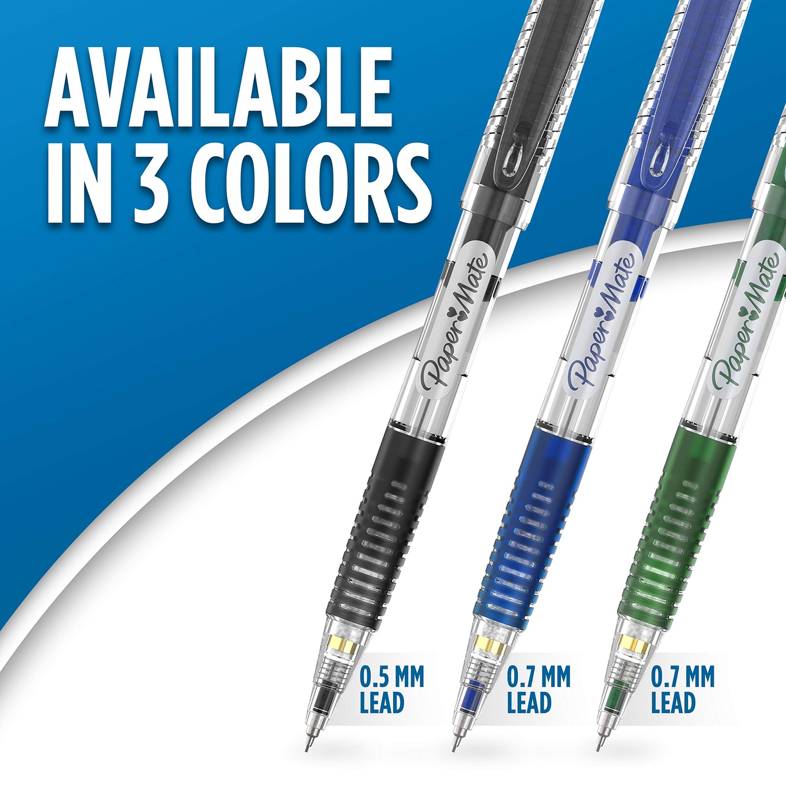 Paper Mate Clearpoint Mechanical Pencils, 0.5mm Break-Resistant 0.5 mm, Black