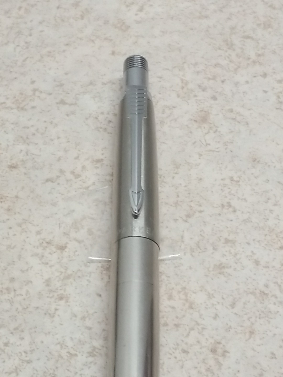 VINTAGE PARKER BRUSHED STEEL BALLPOINT MECHANICAL Med Lead PENCIL USA