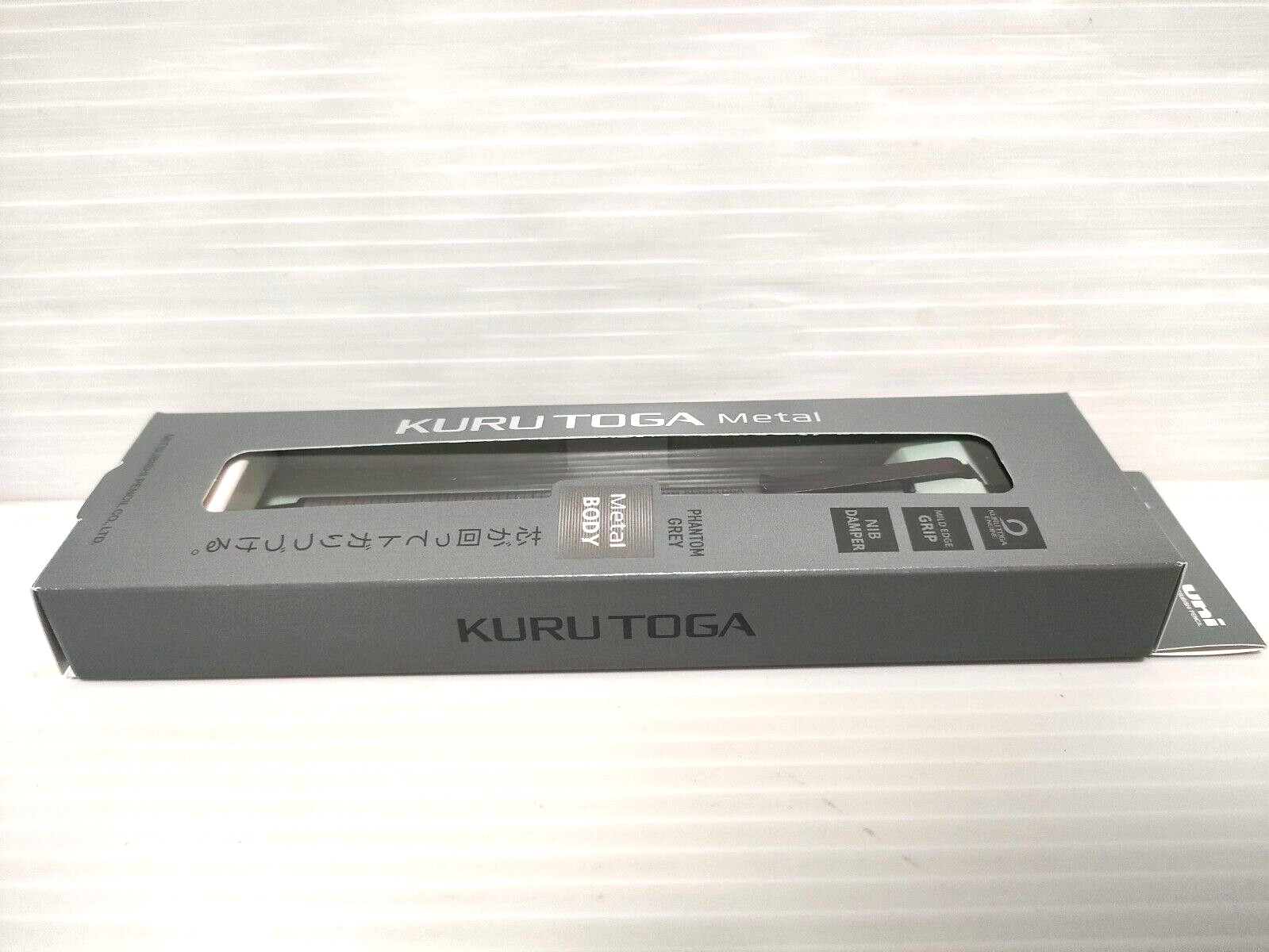 Uni Kuru Toga Metal 0.5mm Mechanical Pencil M5-KH Phantom Grey Kurutoga Gift