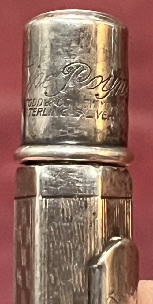 Antique Sterling Mabie Todd & Co. NY Silver Fyne Poynt Mechanical Pencil