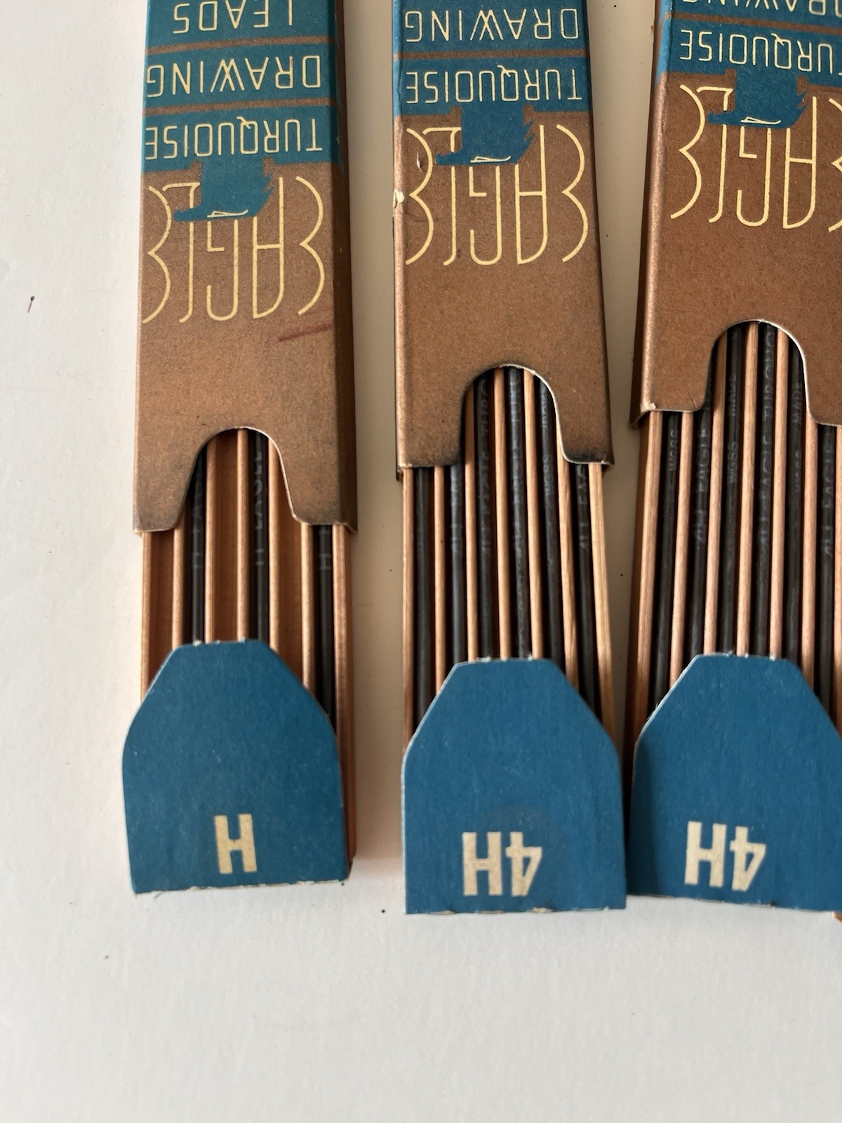 LOT Vintage Eagle Pencil Company Turquoise Drawing Leads Mechanical 4H H 2H HB