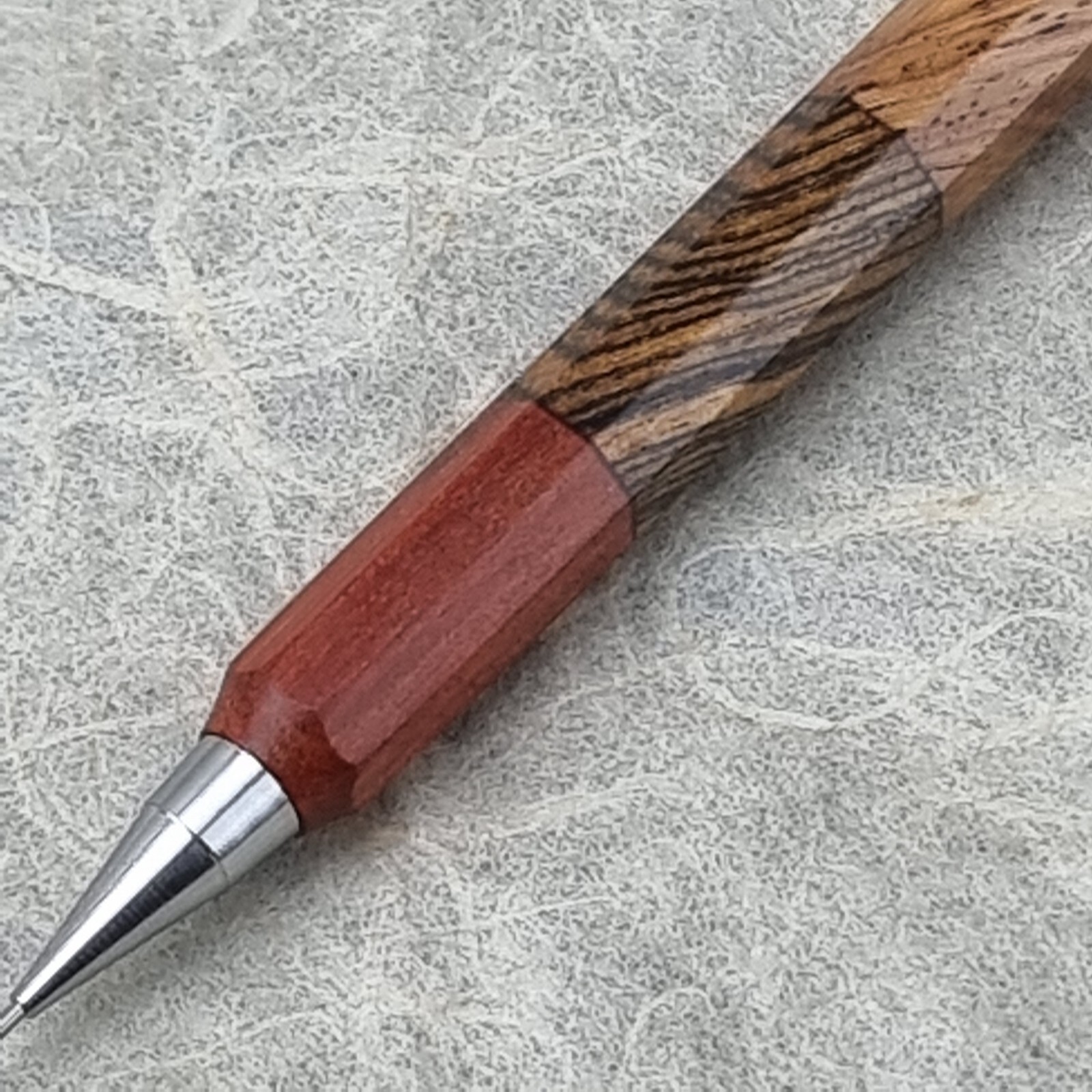 Hand Crafted Pentel PG5 Mechanical Pencil with Octagonal Wood Barrel