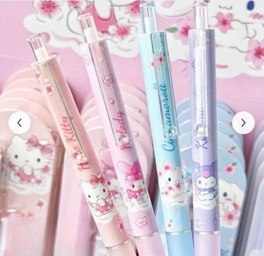 4pcs San Rio Cute Cartoon Mechanical Pencils Sketch Writing Stationery 0.5 mm