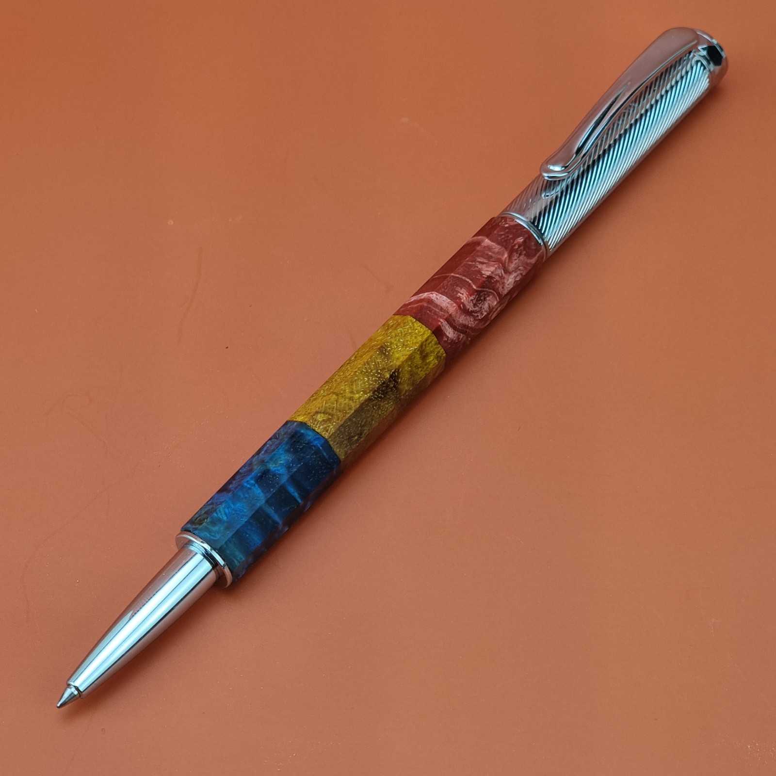 Hand Crafted Water based Ballpointpen with Octagonal Wood Barrel