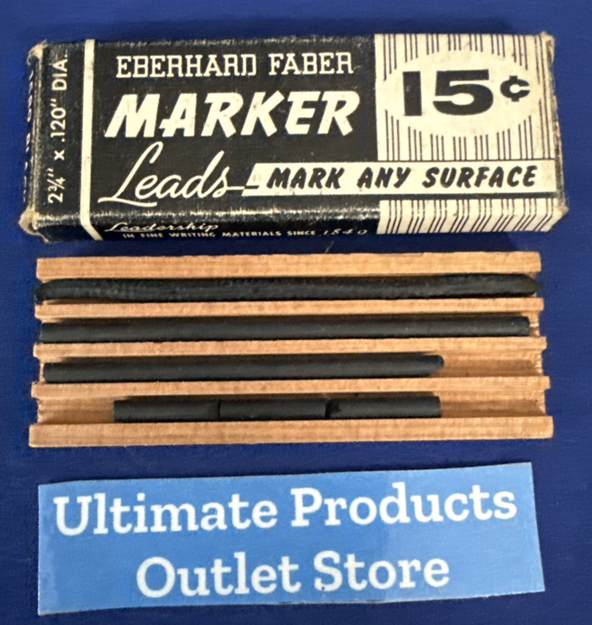 Eberhard Faber Writing Marker Black (1589) Leads Mark Any Surface Vintage