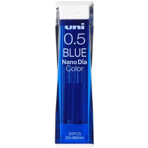 Mitsubishi Pencil Uni Nano Diamond Color Lead 0.5mm Blue (Set of 2)
