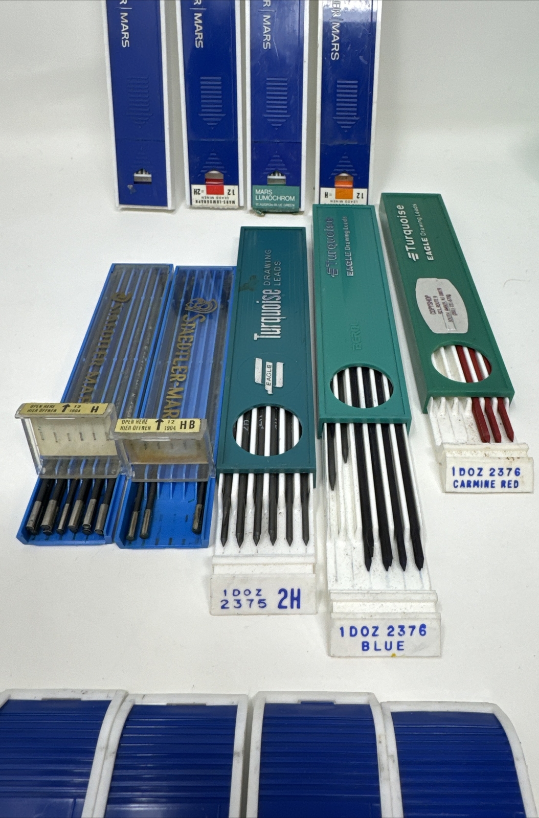 Vintage Staedtler Mars And Eagle Turquoise Lead Mixed Lot