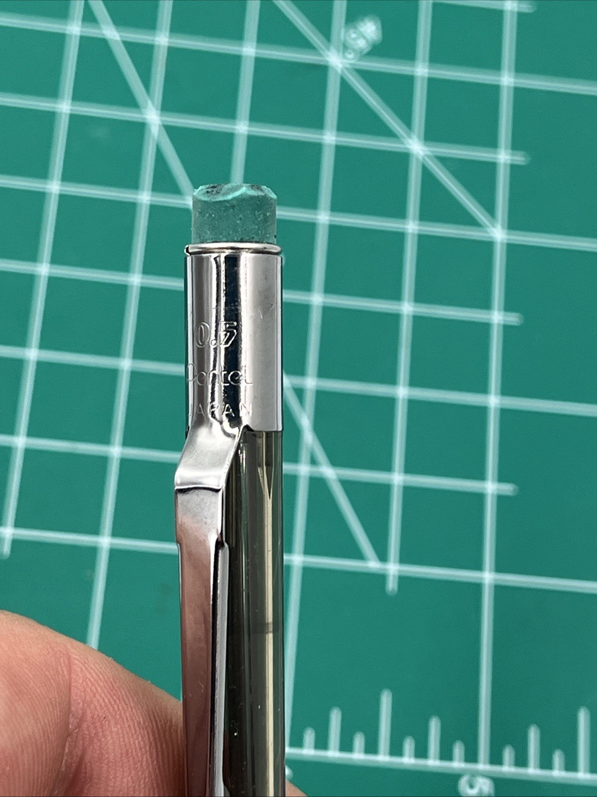 Pentel 0.5mm Discontinued Mechanical Pencil PD345 Side Clicker PD-345 Gray Color
