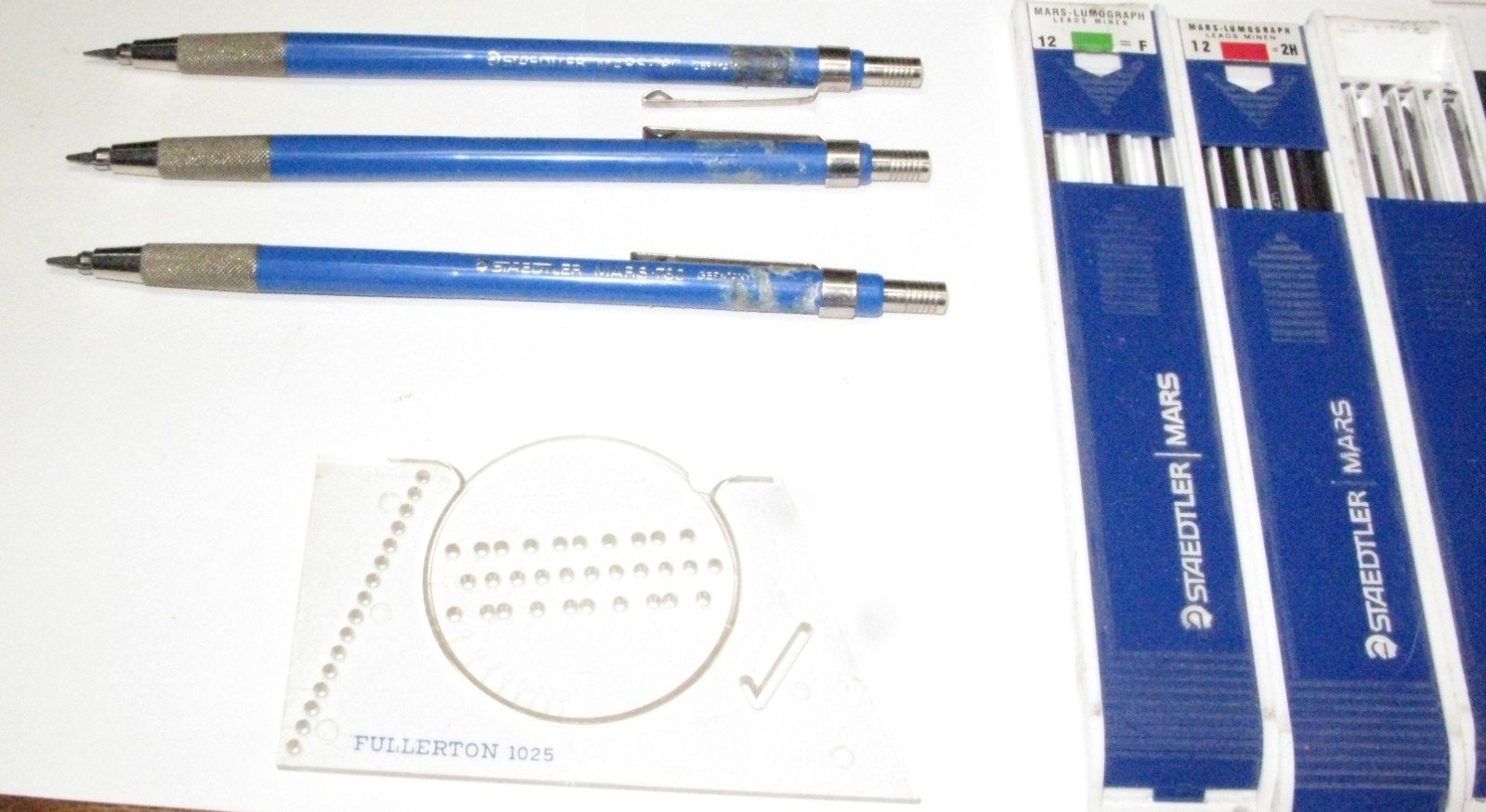 Lot 18 Vintage Staedtler Mars 780 Lead Holders, Leads, Berol Turquoise, Faber