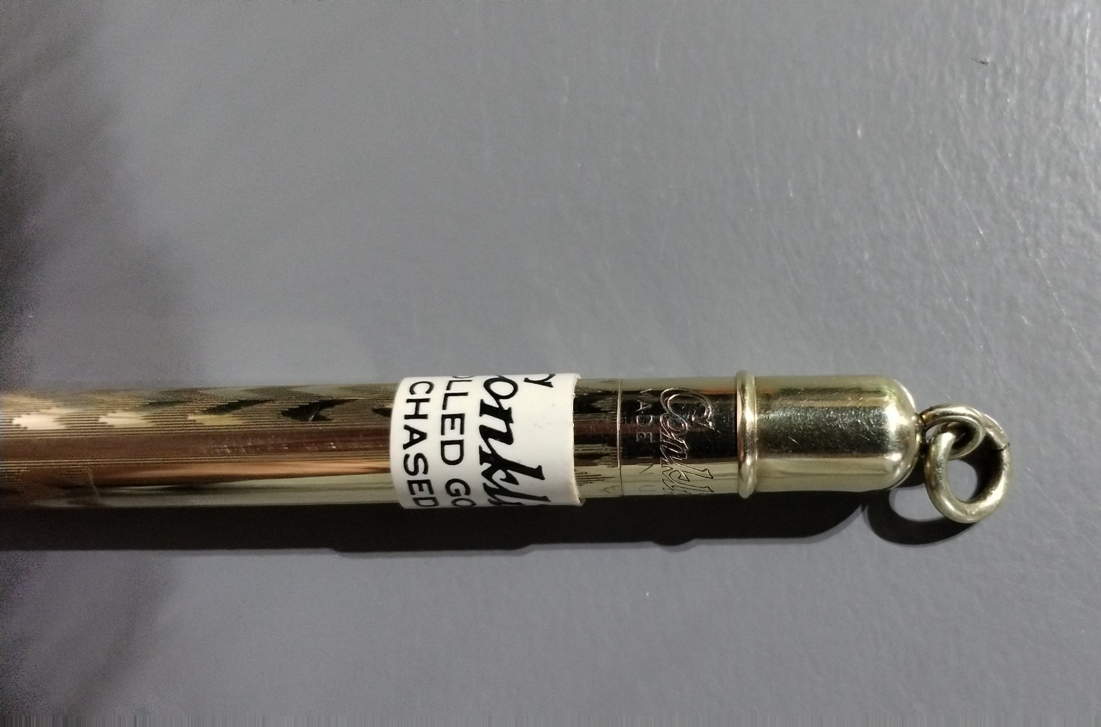 Vintage 1920 Conklin Mechanical Pencil Rolled Gold Chased With Engraving Rare