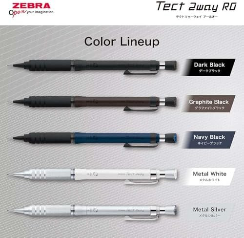 ZEBRA Tect 2way RO 0.5mm Mechanical Pencil Metal White P-MA141-MW Japan New