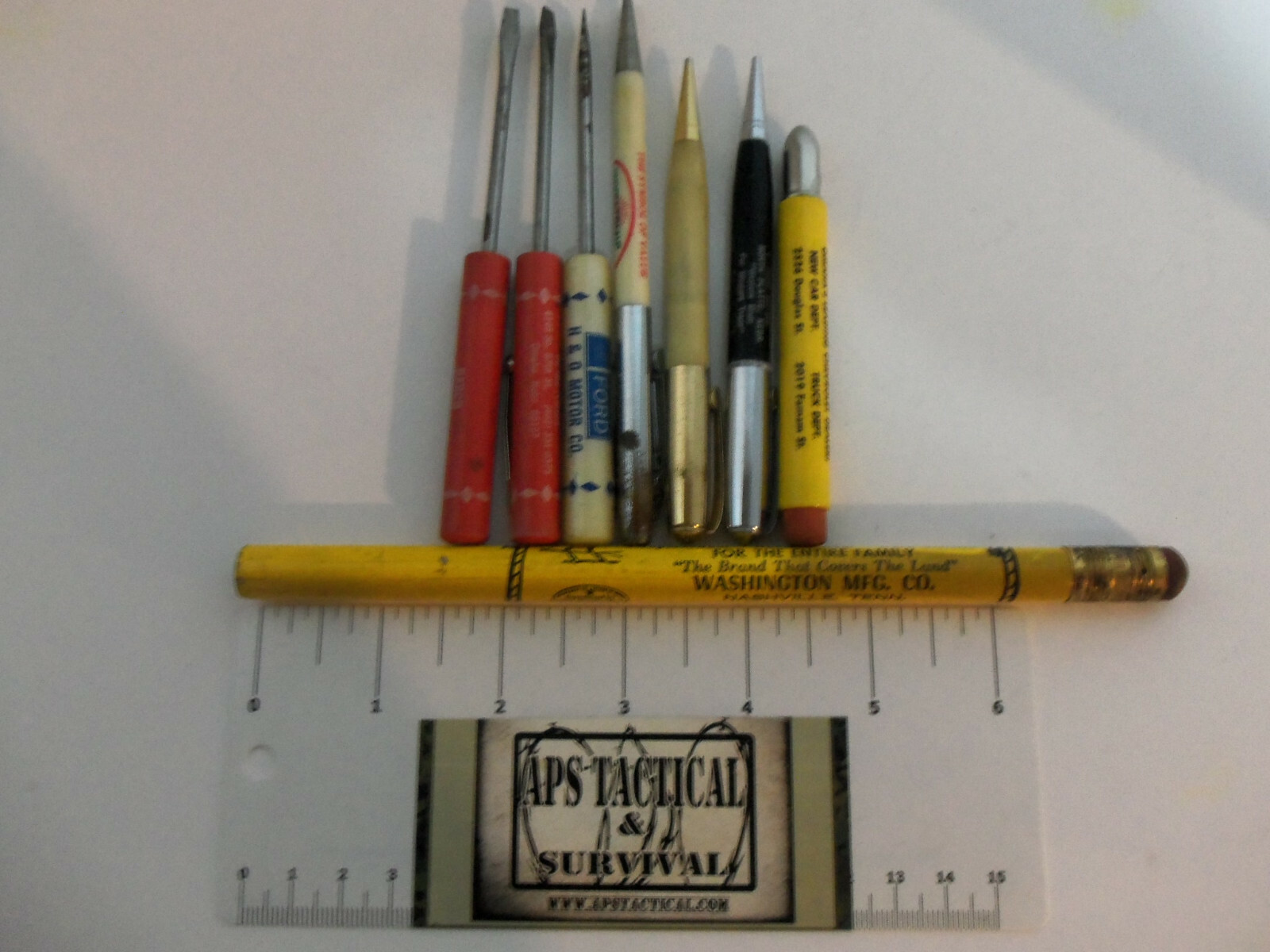Vintage Lot Promotional ReadyRiter RediPoint Pencils & FlatHead Tech Screwdriver