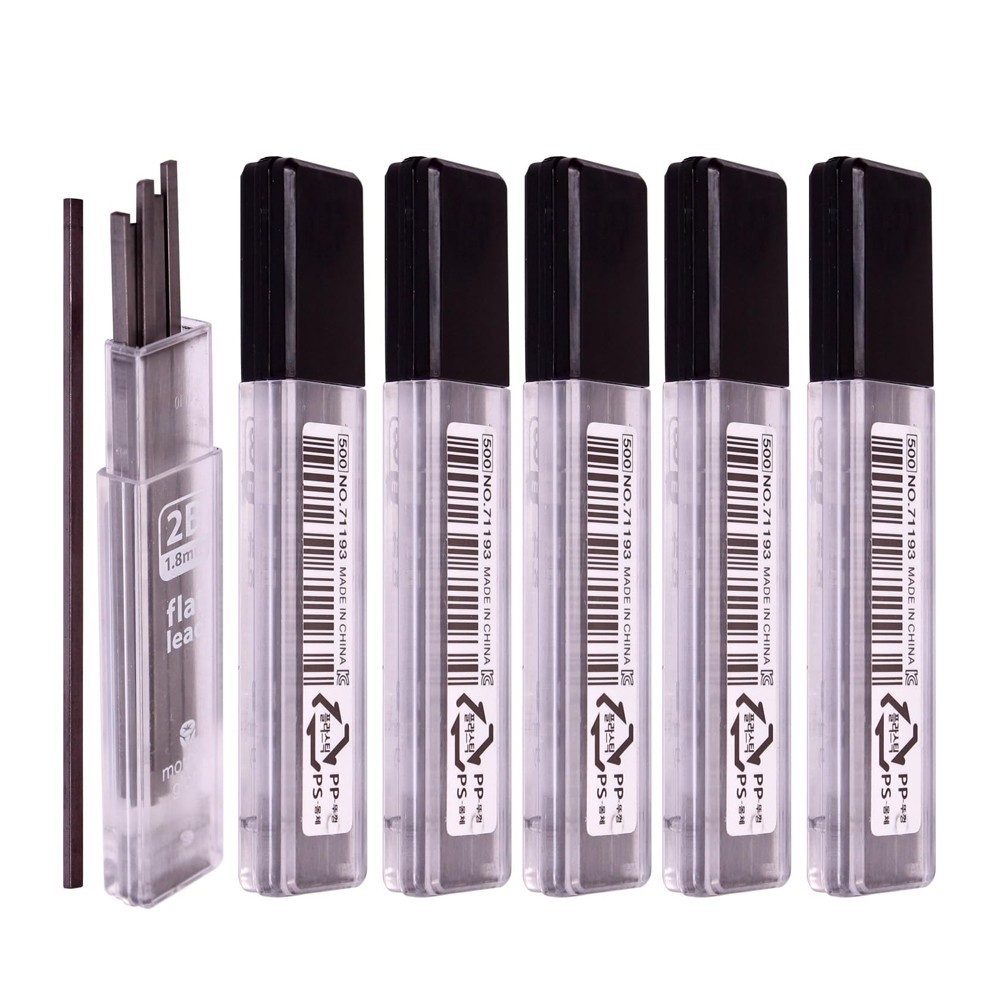 Morning Glory OMR 2B Flat Lead Mechanical Pencil Set, 1.8mm Graphite Holder