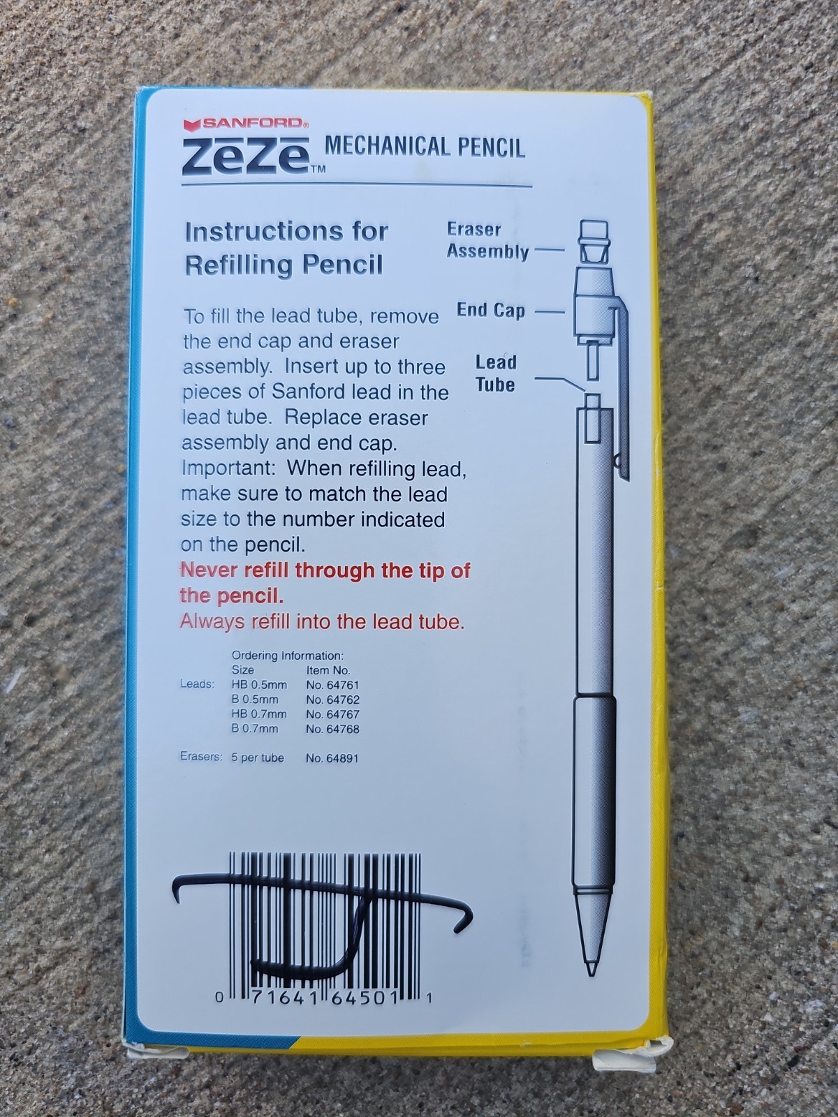 Vtg NOS 12 Pack Box Sanford ZeZe Mechanical Pencils 0.5mm Japan Black #64501