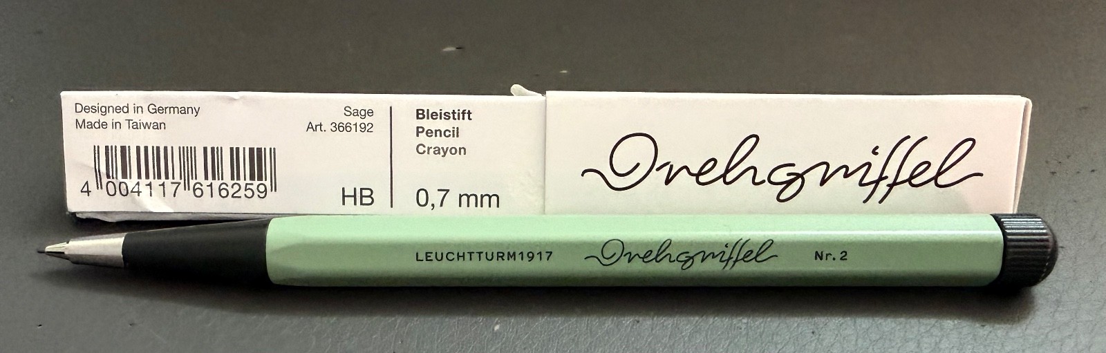 LEUCHTTURM1917 Drehgriffel 0.7mm Mechanical Pencil ~ Sage EUC