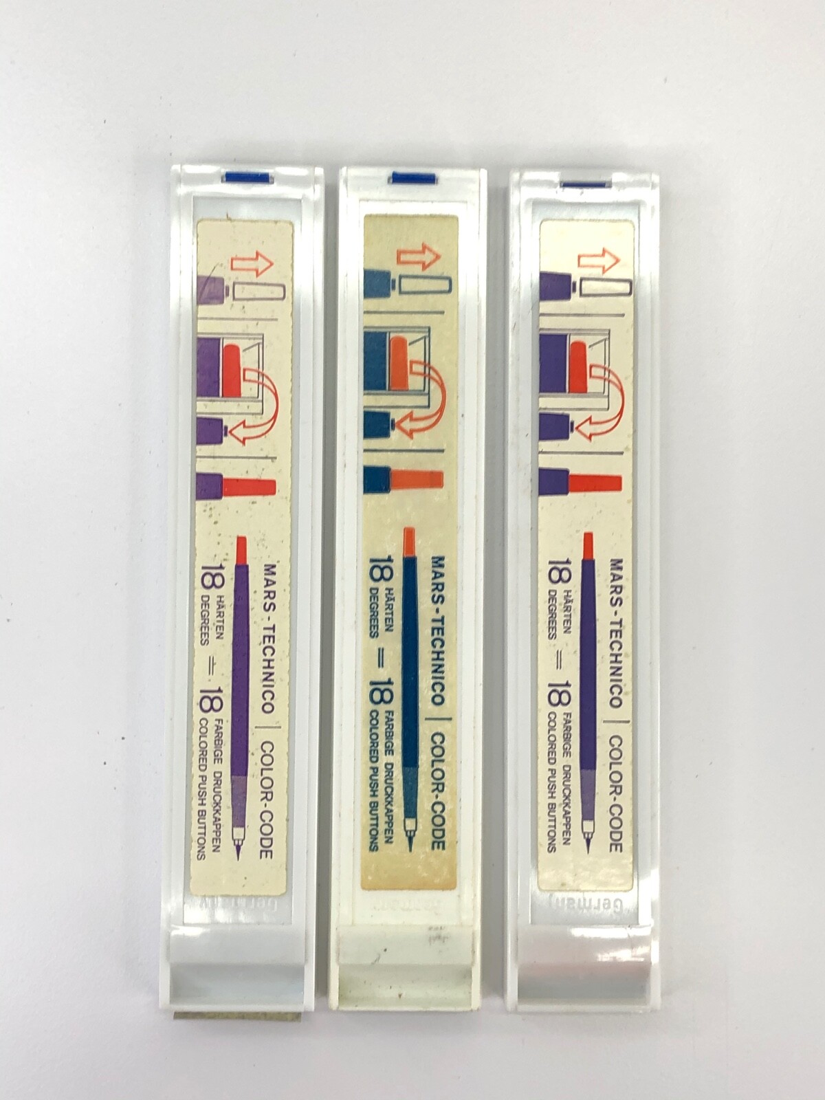 Staedtler Mars Pencil Leads Lumograph 200-H Lumochrom Blue 204-3 Non-Print 20840